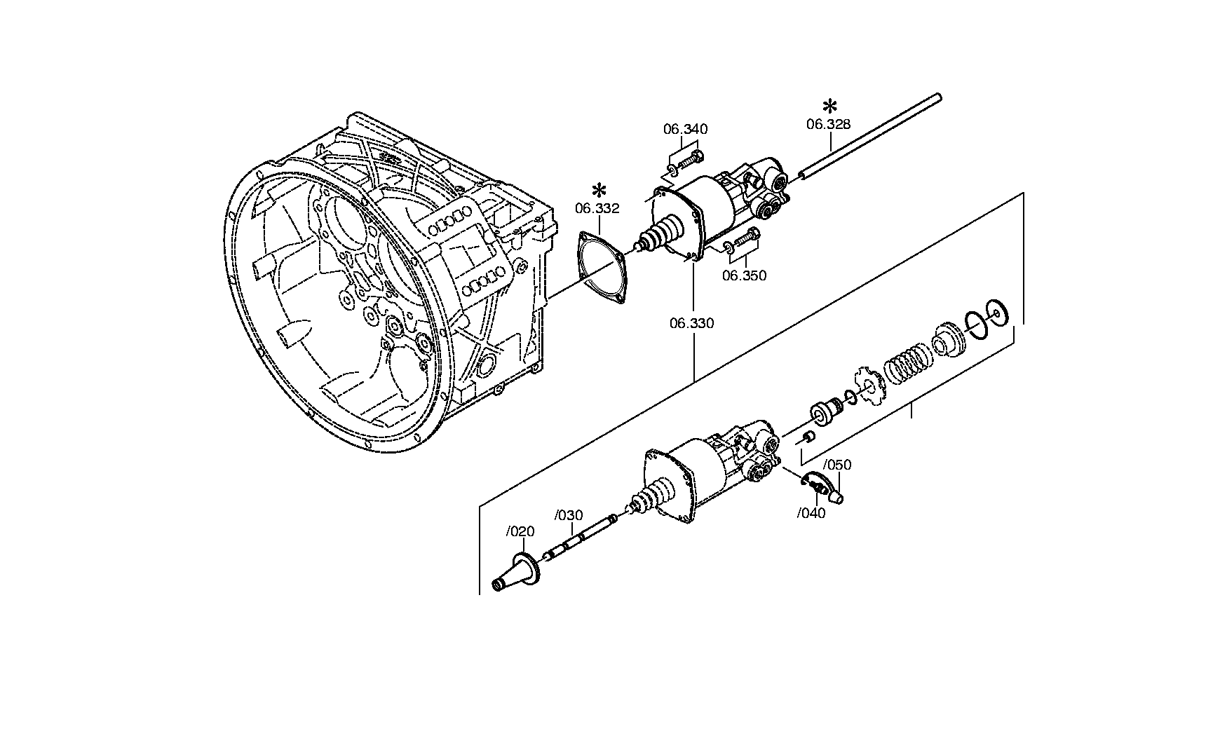 drawing for HANYANG SPECIAL CAR WORKS 3092121 - CLUTCH CYLINDER (figure 1)