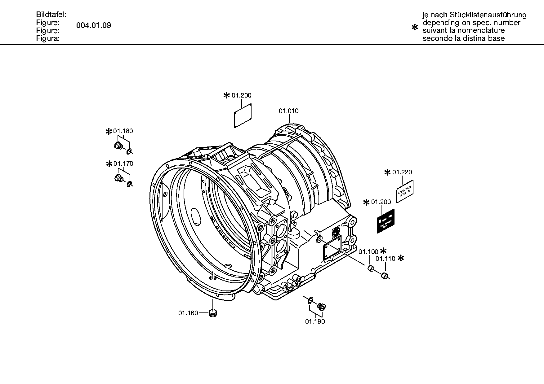 drawing for VOLVO 8551049 - TRANSMISSION HOUSING (figure 1)