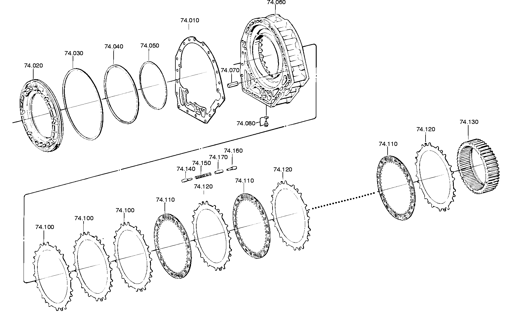 drawing for DAIMLER AG A0002722125 - INNER CLUTCH DISC (figure 1)