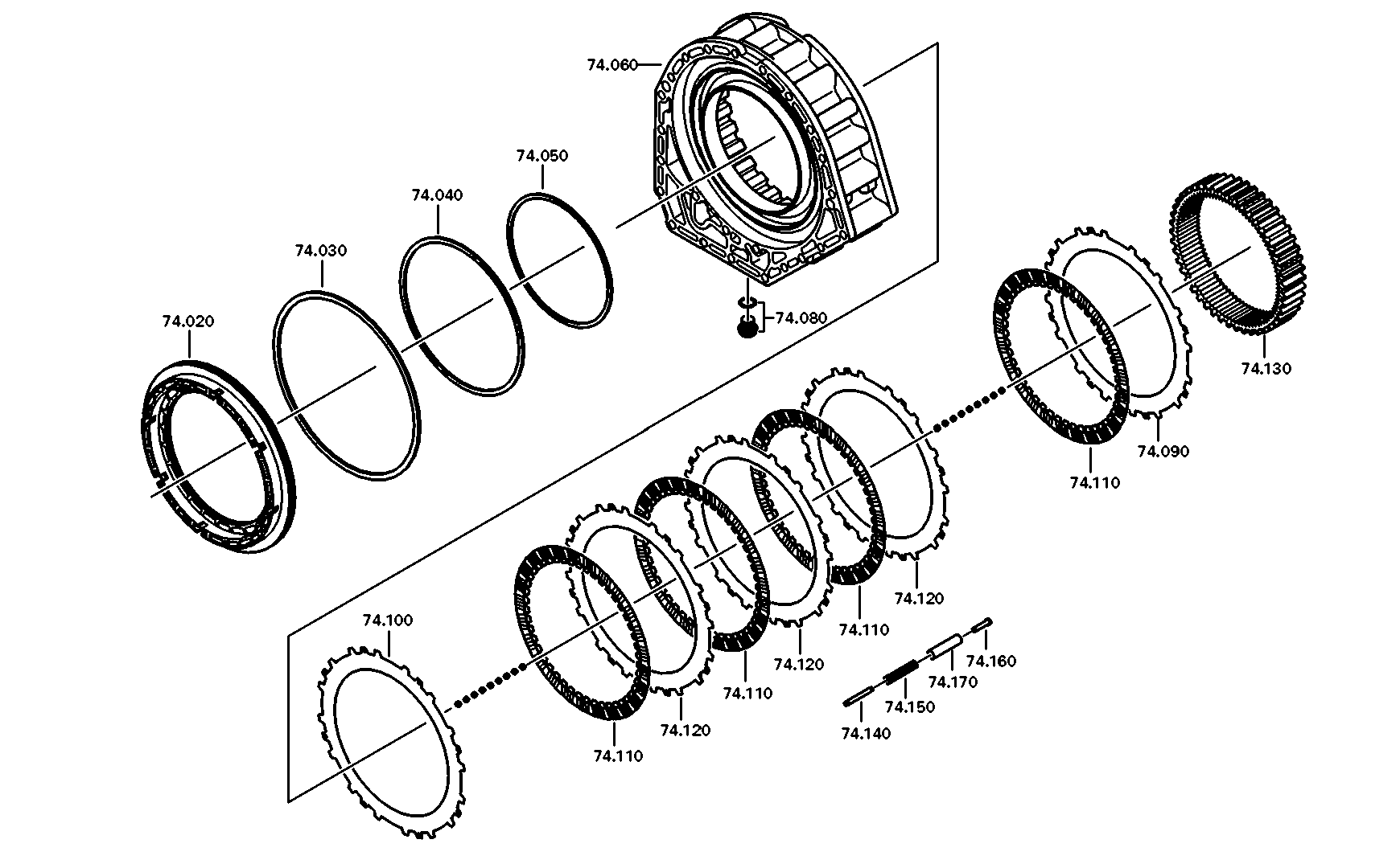 drawing for DAIMLER AG A0002722125 - INNER CLUTCH DISC (figure 3)