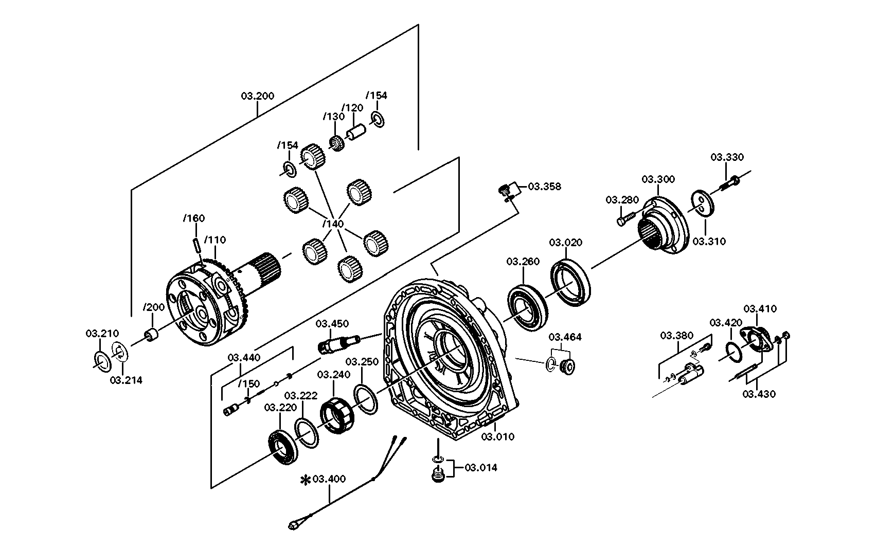 drawing for VOLVO 85122428 - OUTPUT COVER (figure 1)