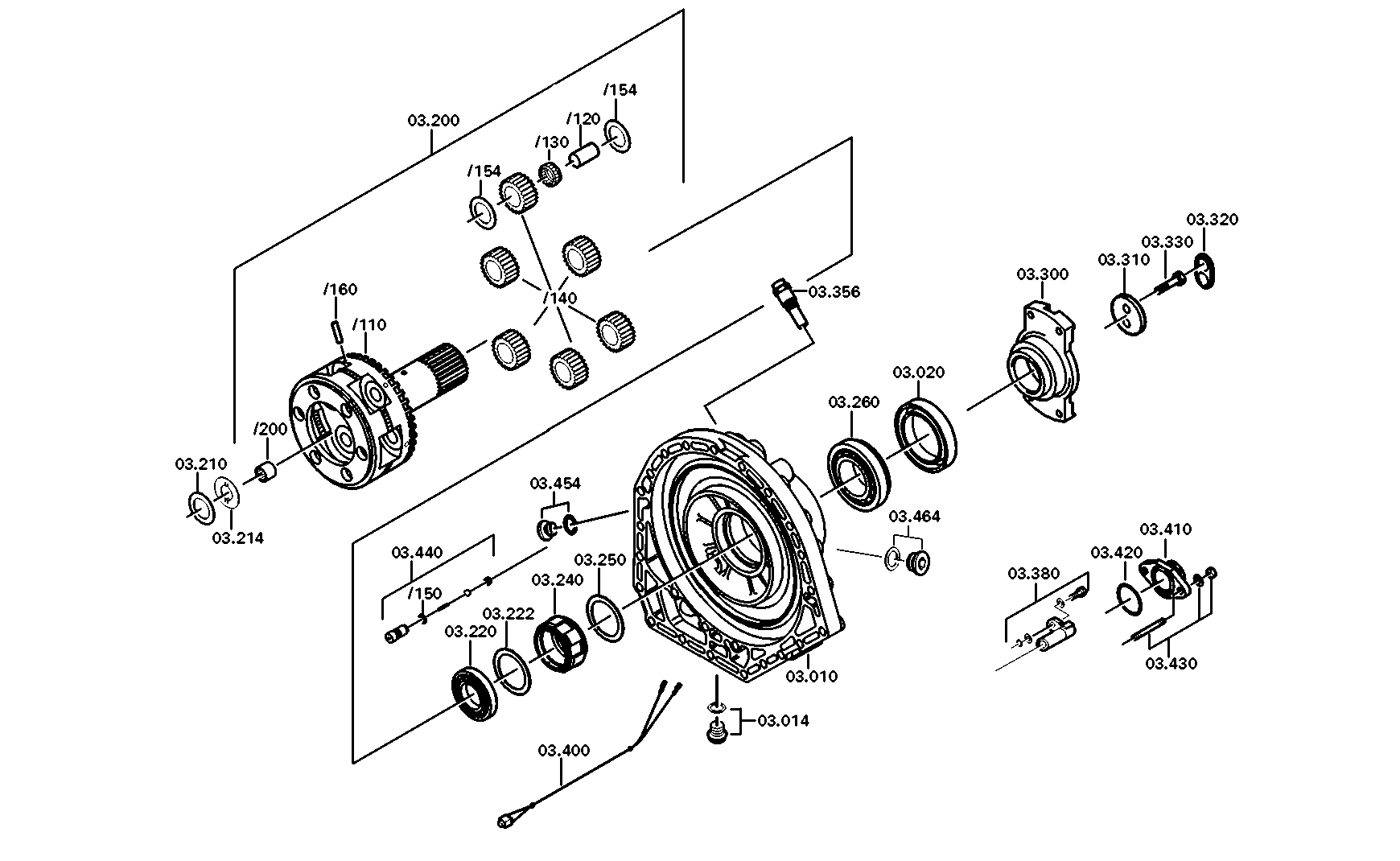 drawing for VOLVO 85122428 - OUTPUT COVER (figure 2)