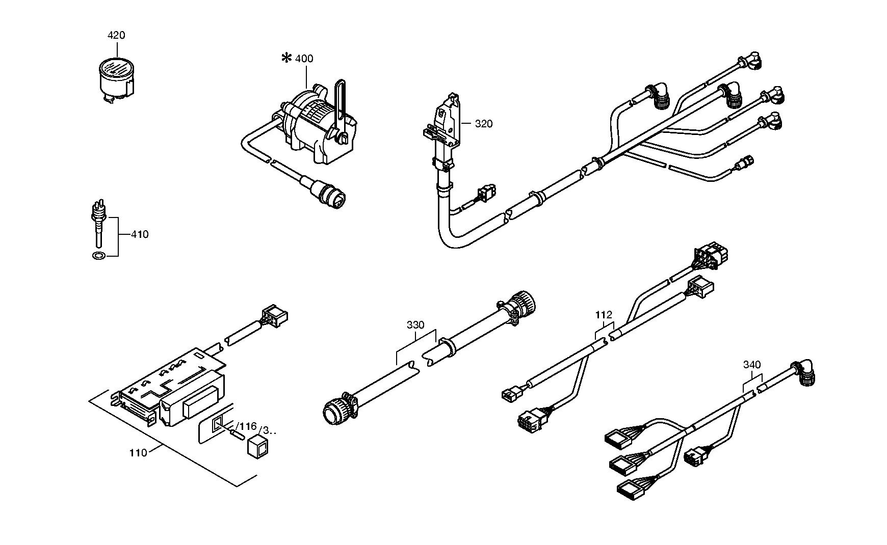 drawing for DAIMLER AG A3215400313 - CABLE ECOMAT (figure 1)