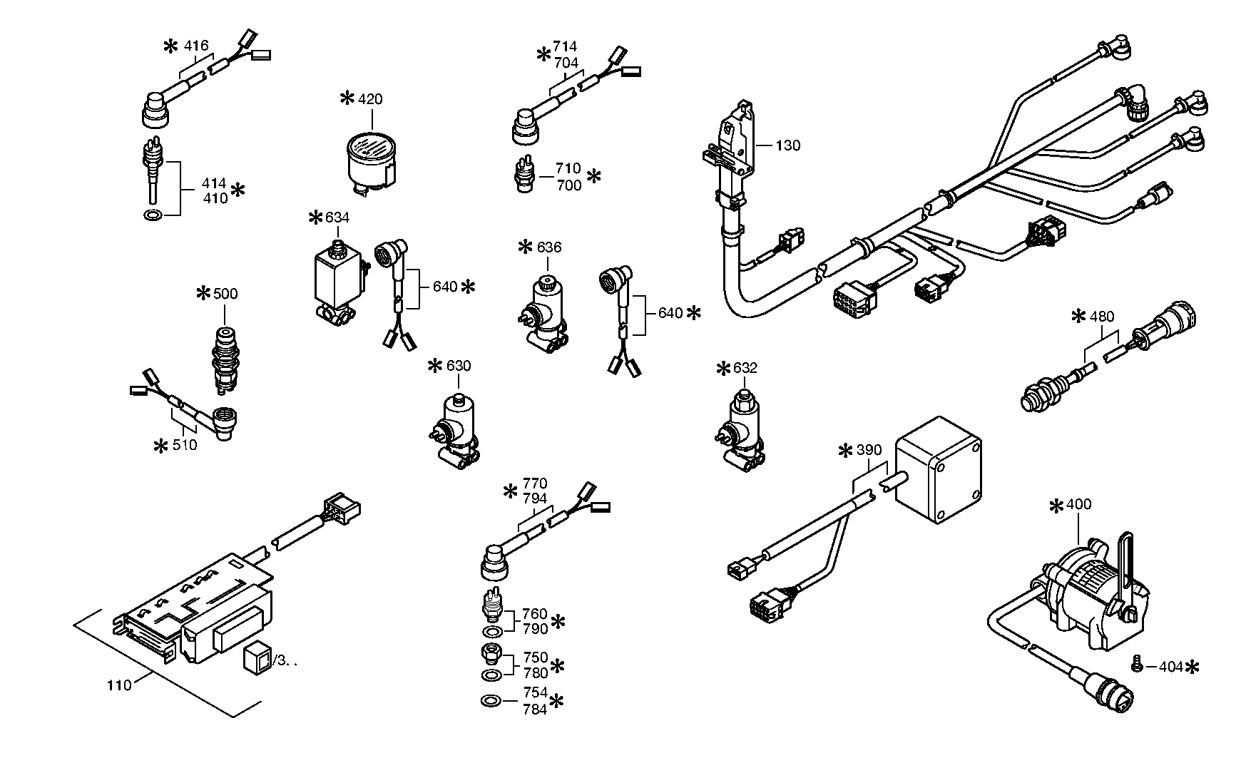drawing for SCANIA 483658 - CABLE ECOMAT (figure 1)