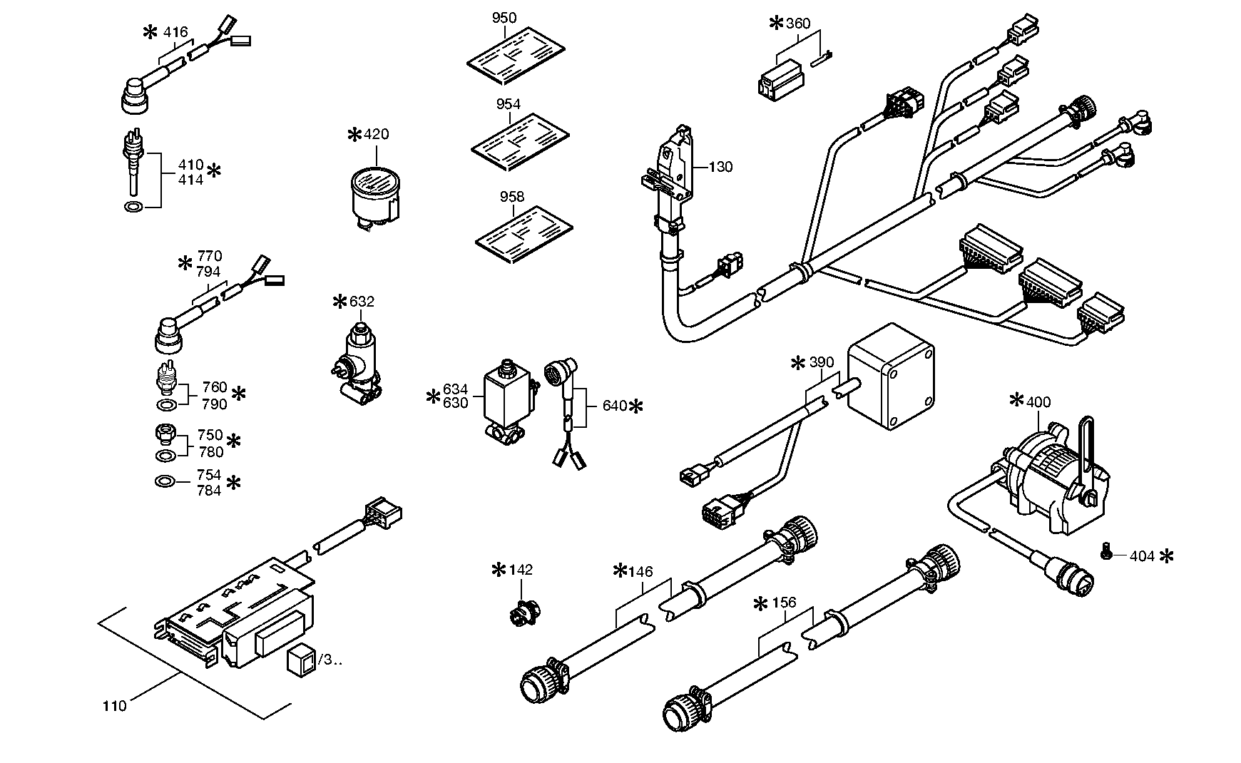 drawing for VOLVO 85122434 - CABLE CONNECTION (figure 1)
