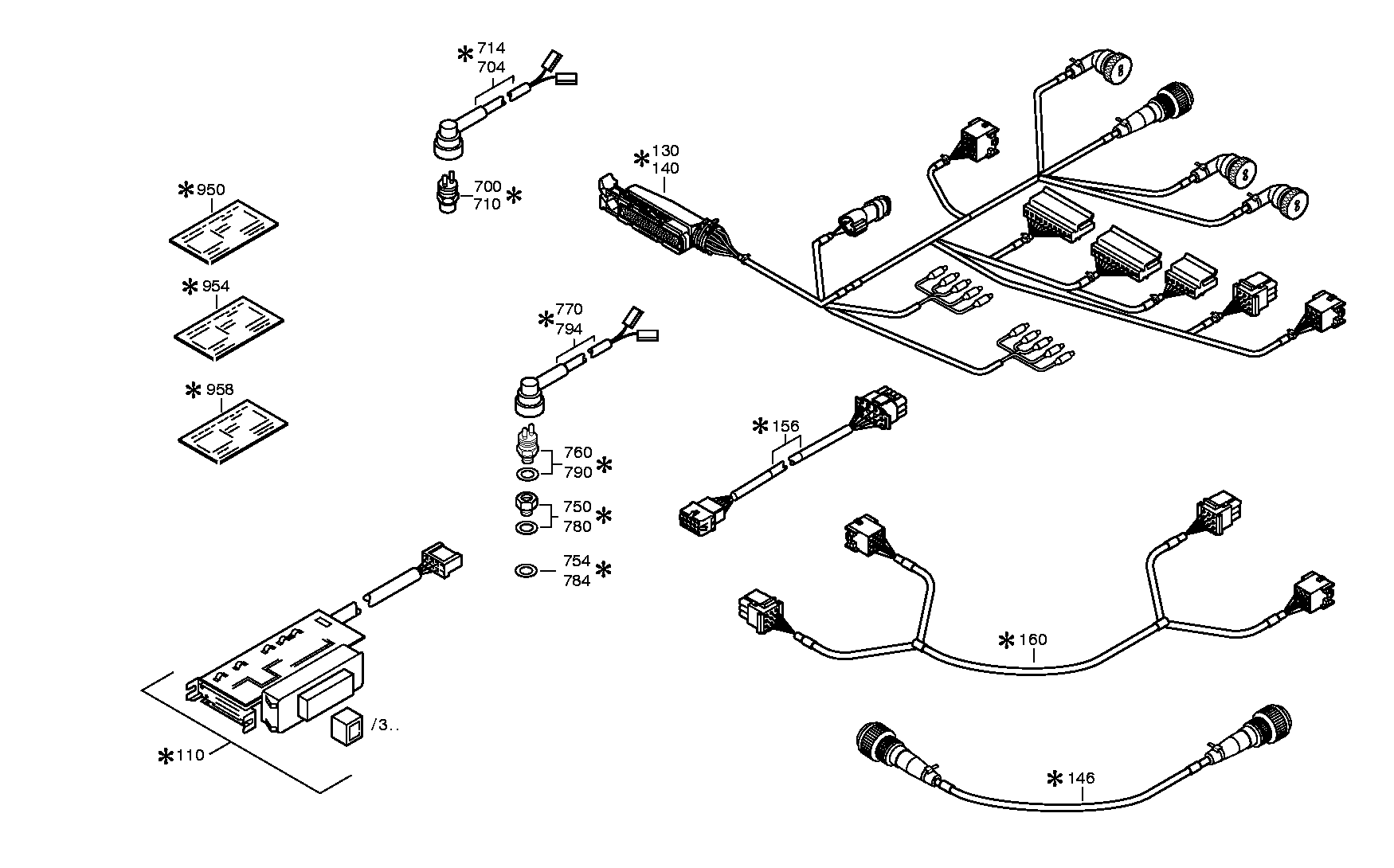 drawing for NOVABUS G9009174 - CABLE ECOMAT (figure 1)
