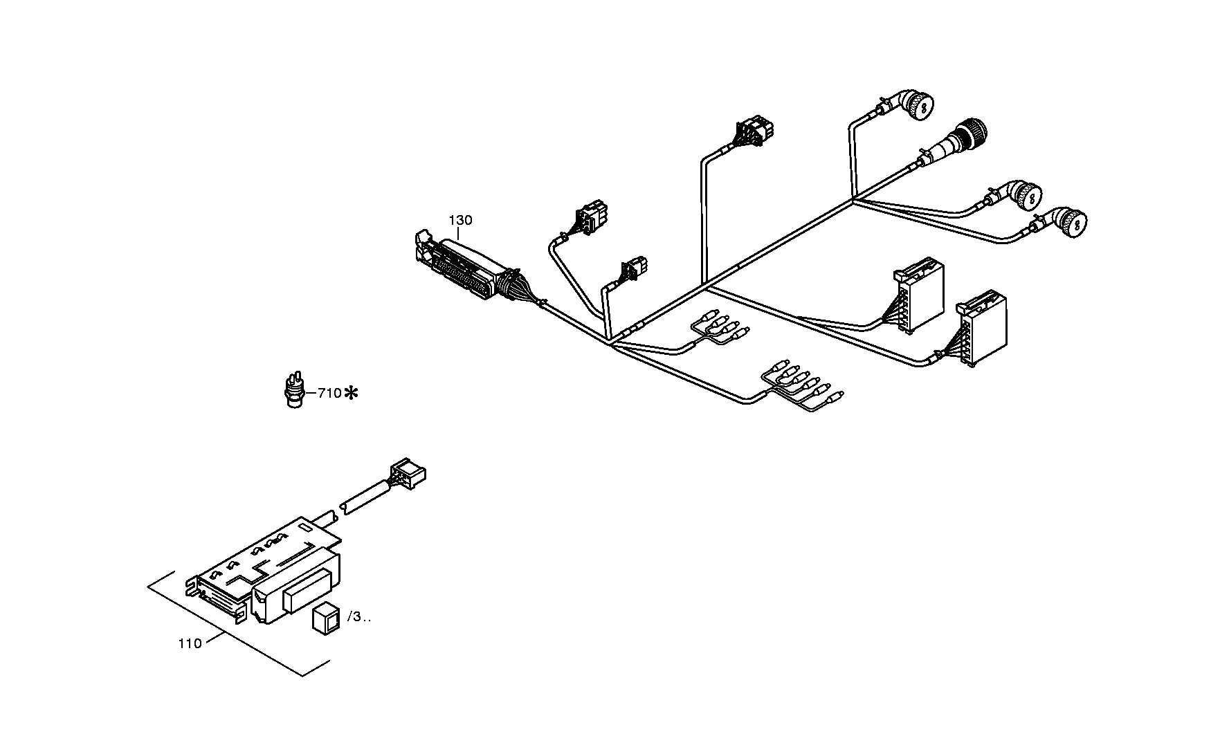 drawing for VAN HOOL 10841682 - CABLE ECOMAT (figure 1)