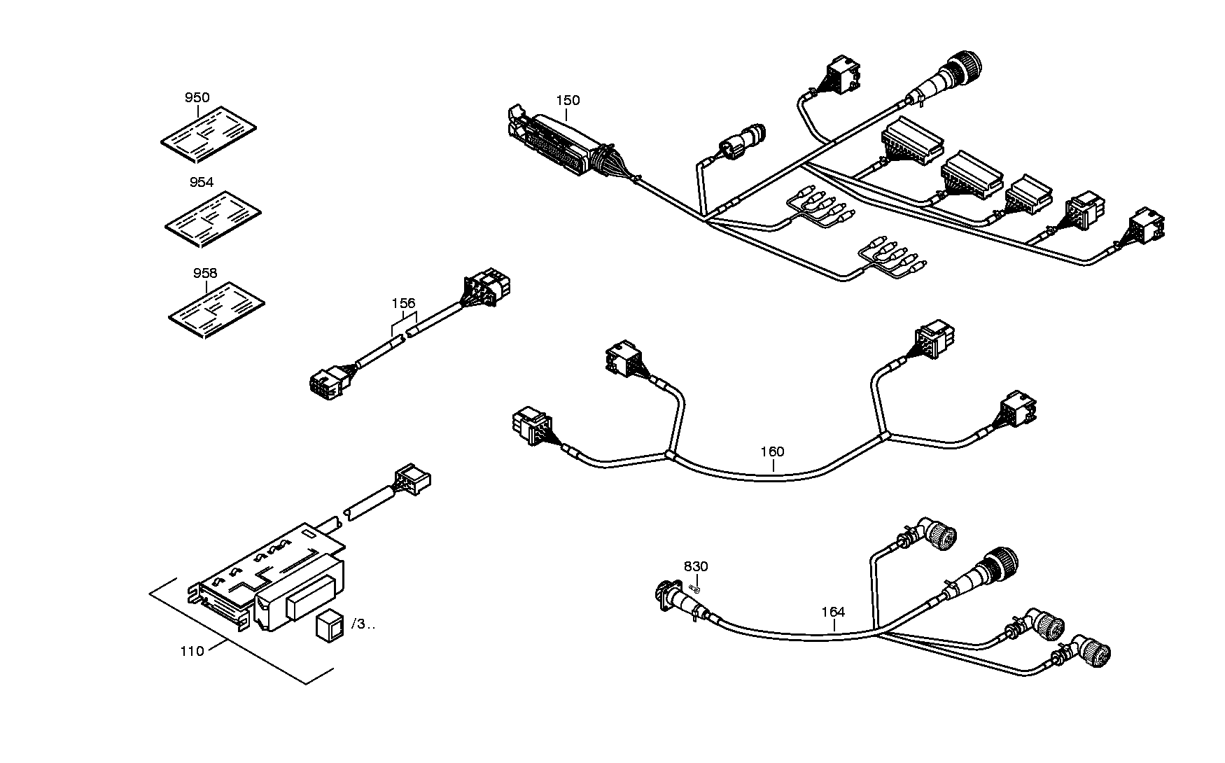 drawing for NEW FLYER INDUSTRIES LTD. 148018 - CABLE ECOMAT (figure 1)