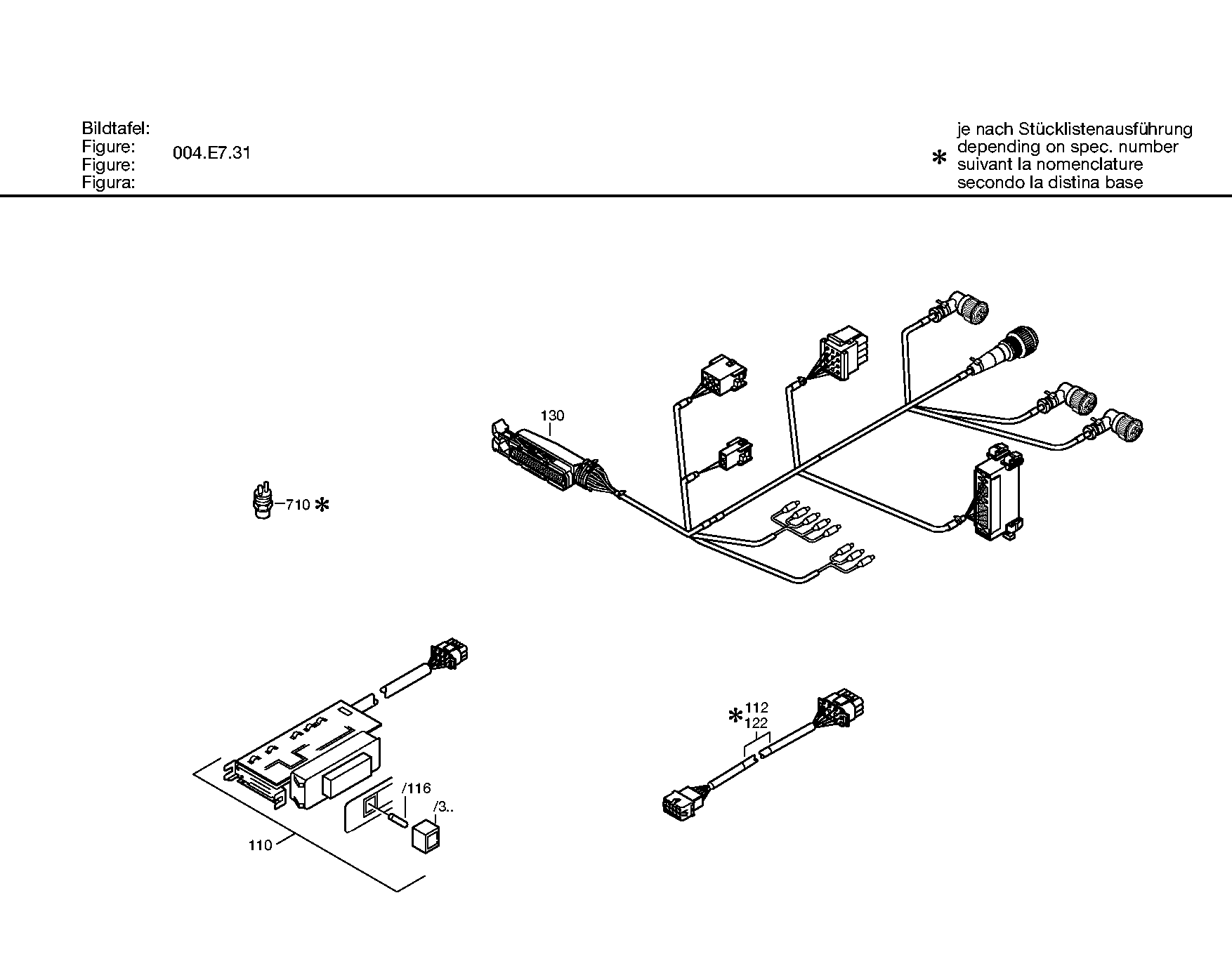 drawing for VAN HOOL 10750039 - CABLE ECOMAT (figure 1)