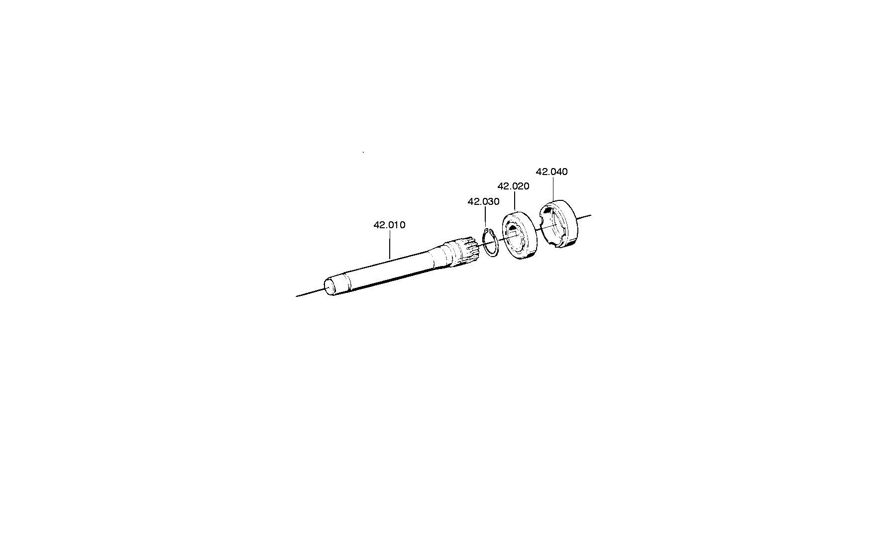 drawing for AEXIM / RO 5001850488 - INTERM.SHAFT (figure 1)