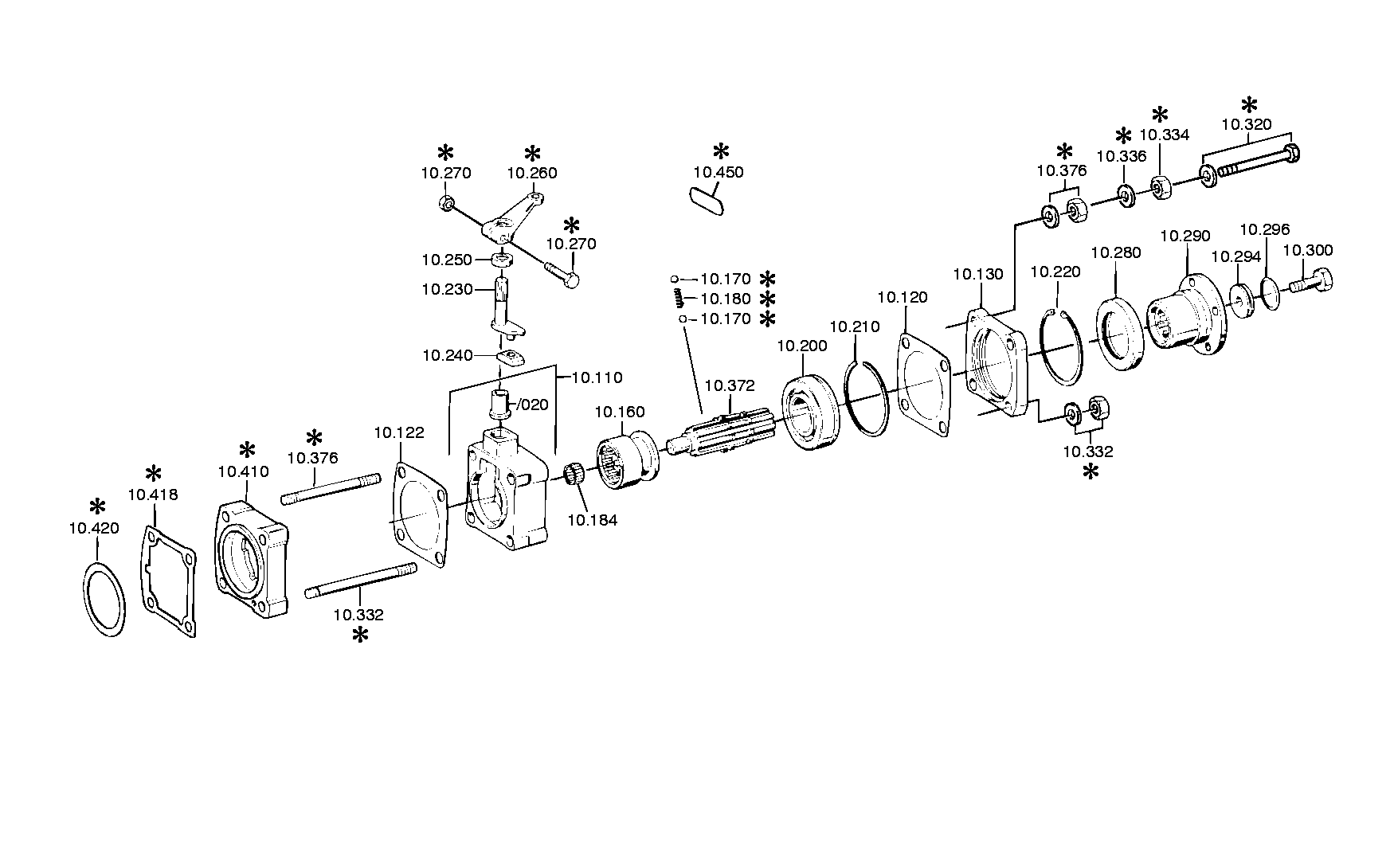 drawing for ZF Countries 356126 - SHIFT LEVER (figure 1)