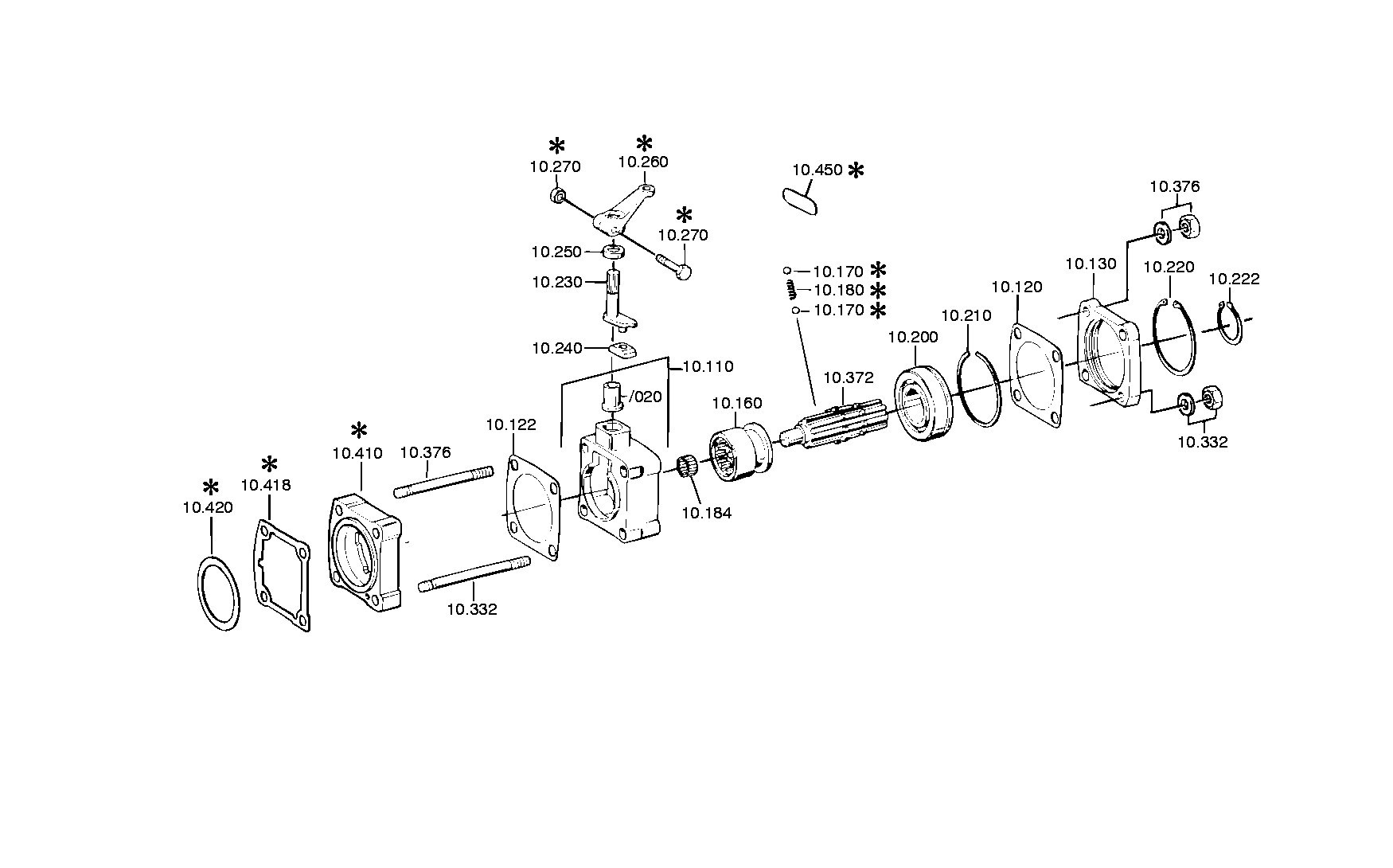 drawing for ZF Countries 356126 - SHIFT LEVER (figure 2)