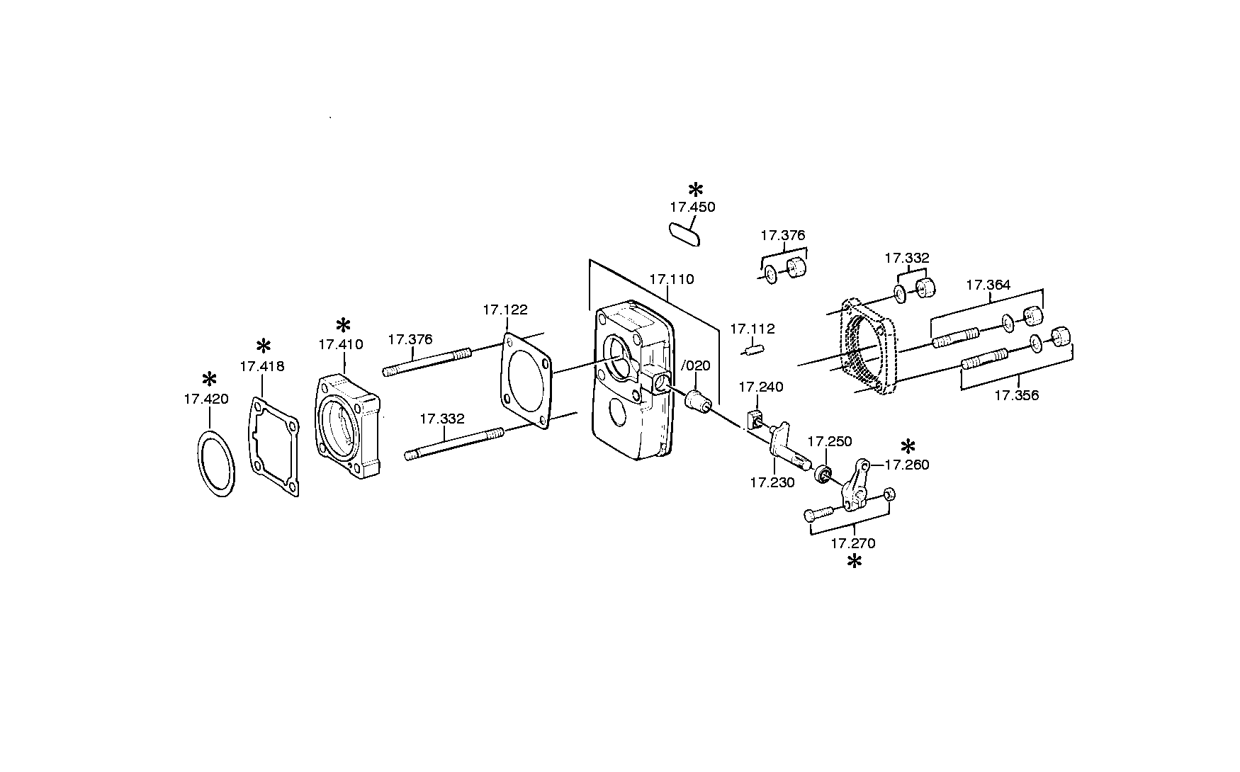 drawing for IVECO 08190363 - HOUSING (figure 1)