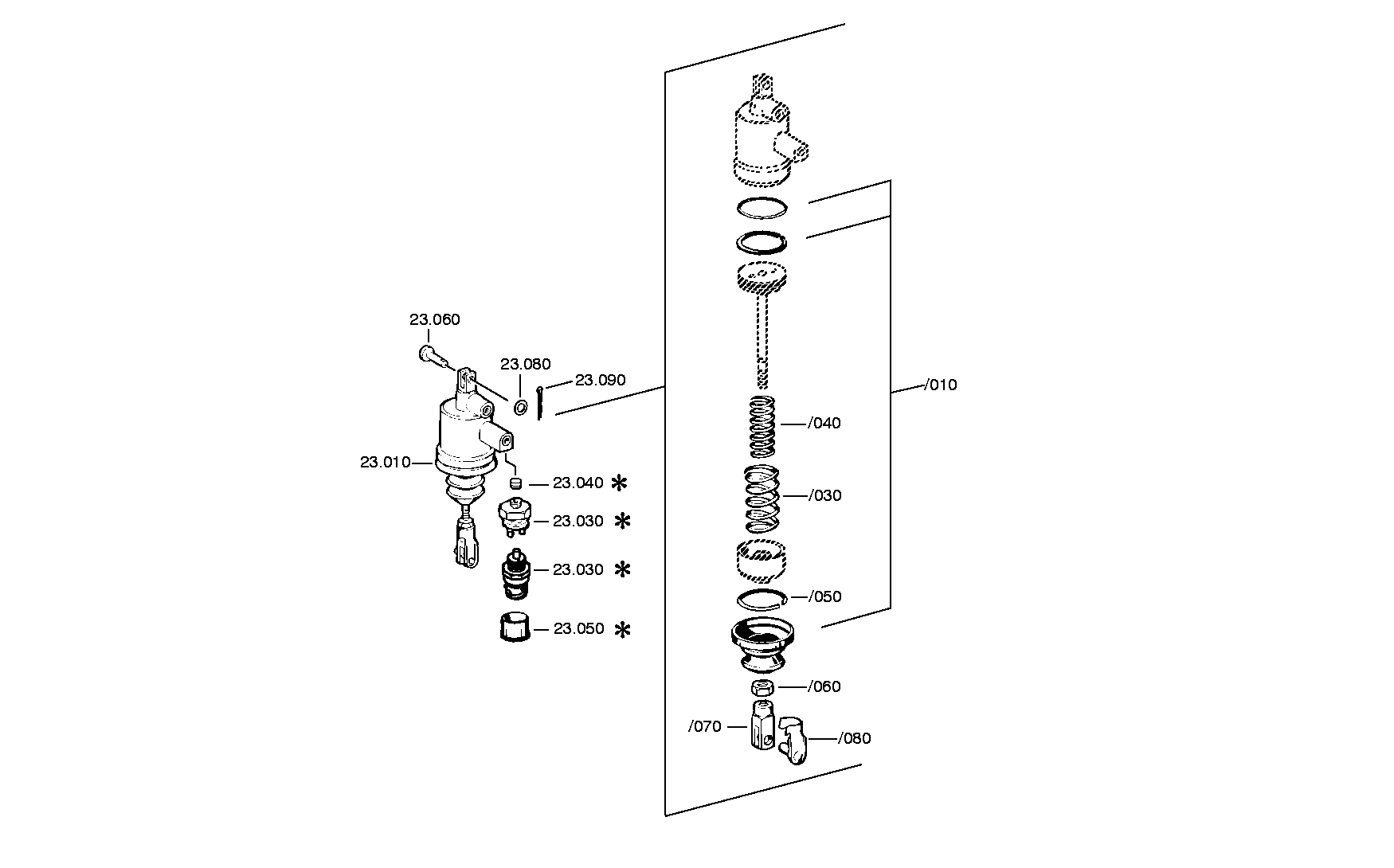 drawing for IVECO 08123473 - SHIFT CYLINDER (figure 1)