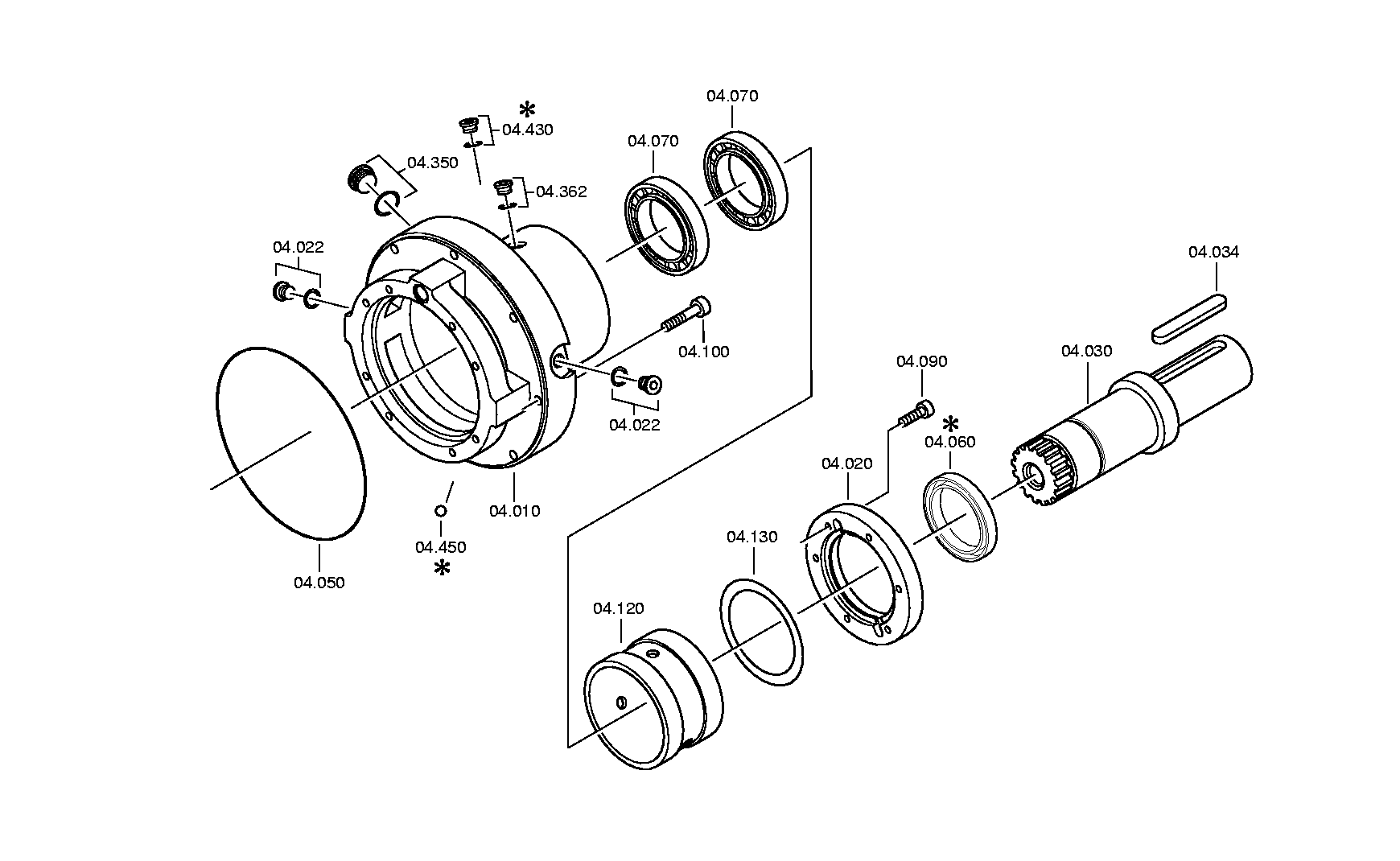 drawing for ZF 4161104312 - OUTPUT (figure 1)