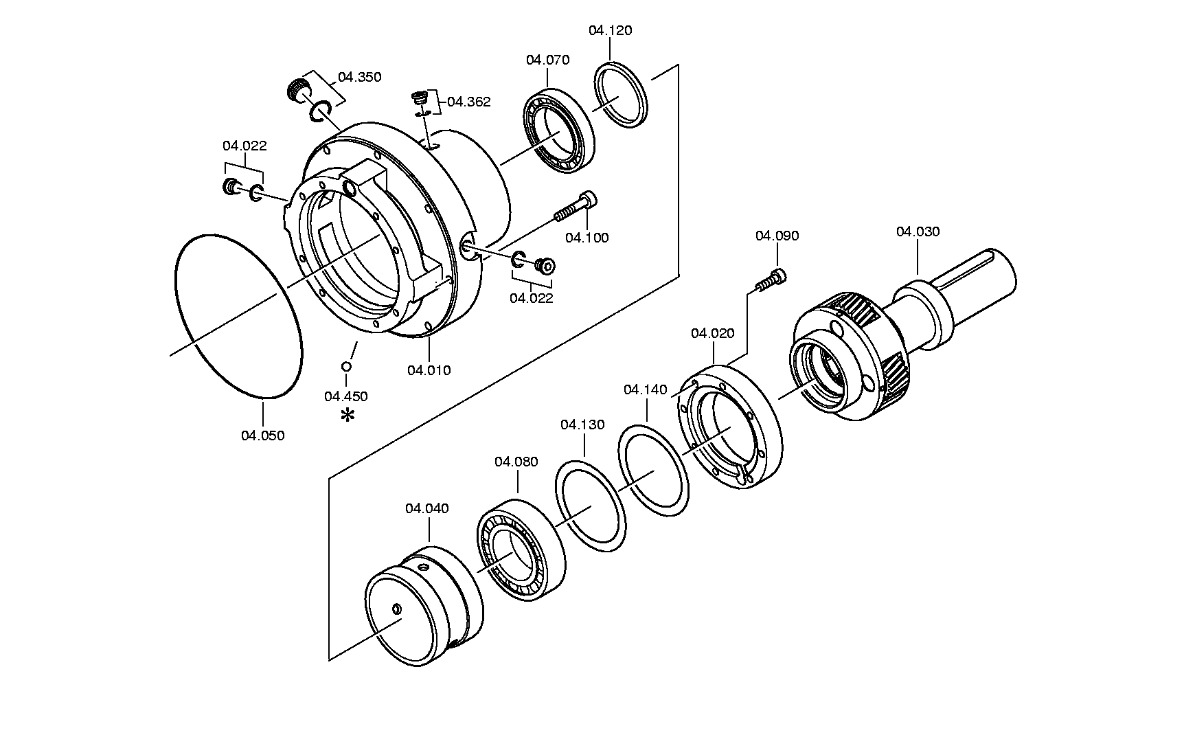 drawing for PONTICELLI 42490372 - CYLINDER ROLLER BEARING (figure 4)