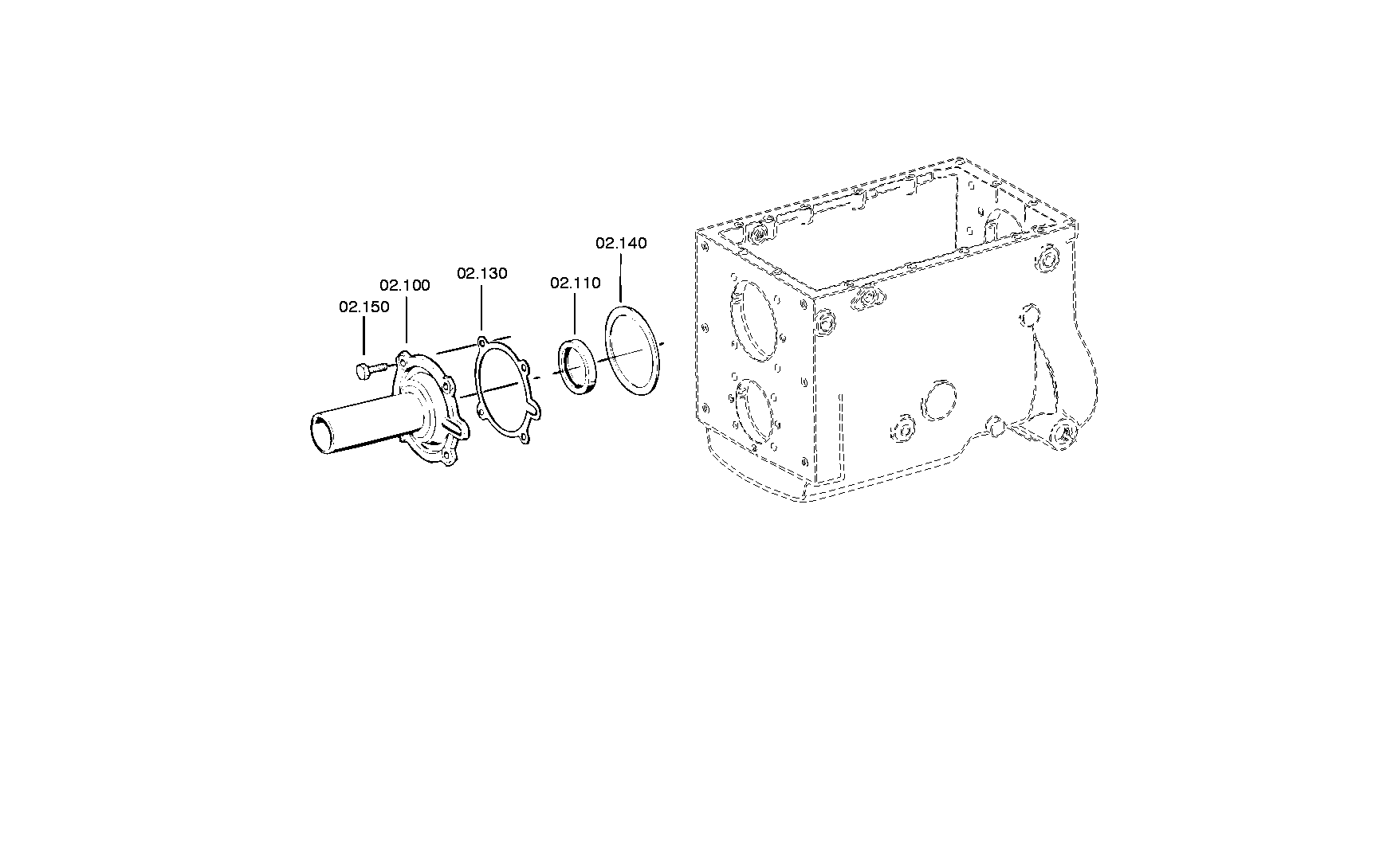 drawing for DAF TRUCKS NV 5001021594 - SHAFT SEAL (figure 2)