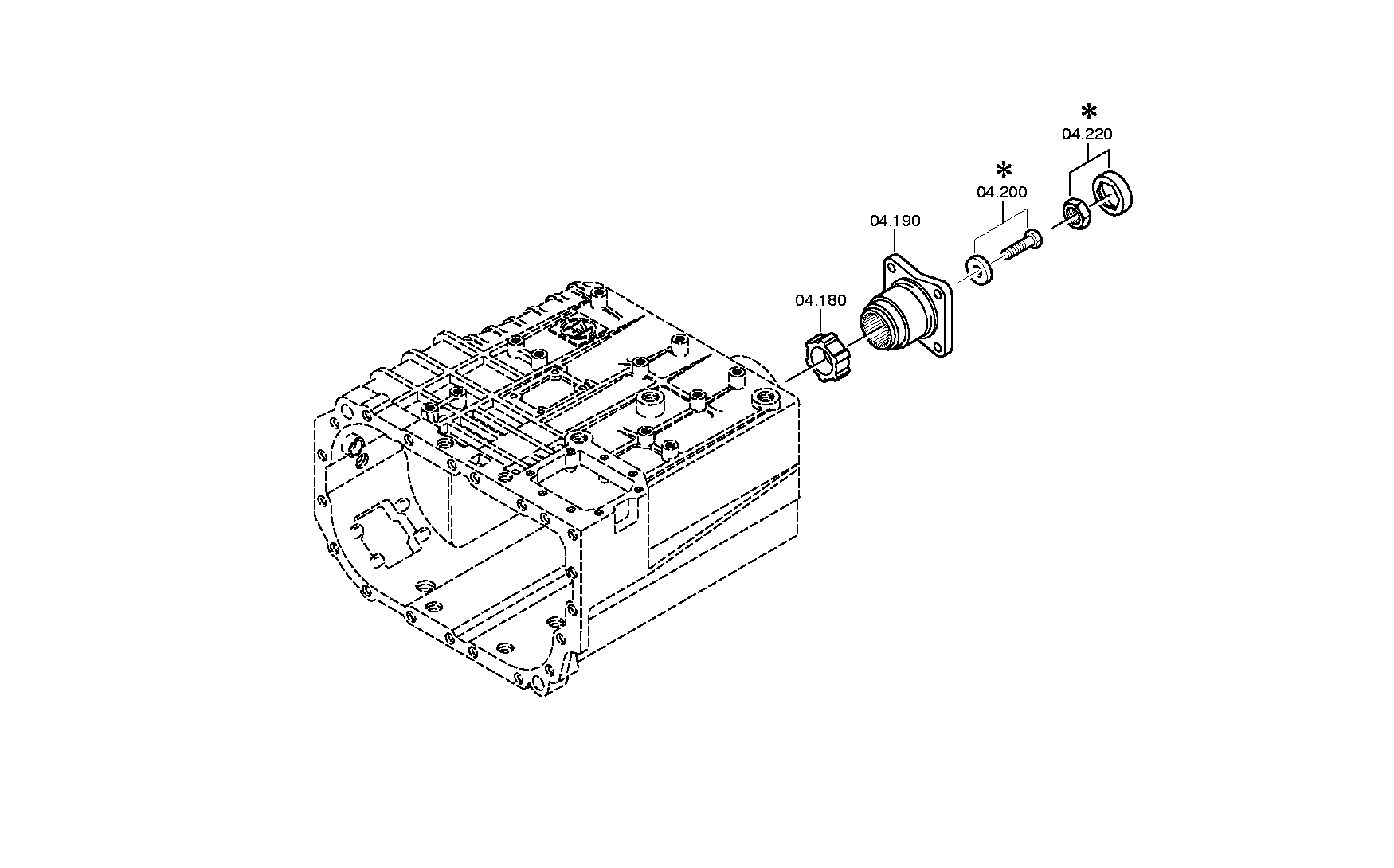 drawing for IVECO 5000820281 - OUTPUT FLANGE (figure 1)