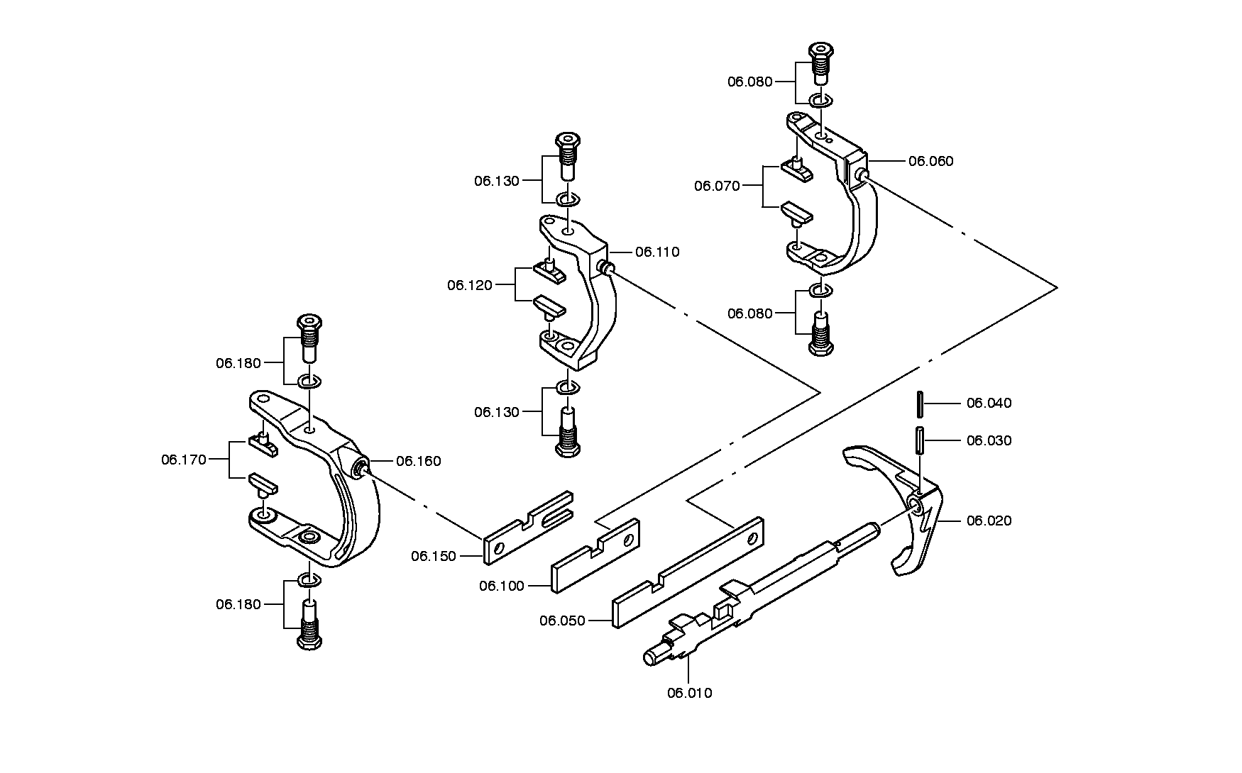 drawing for DAF 1380357 - SWING FORK (figure 1)