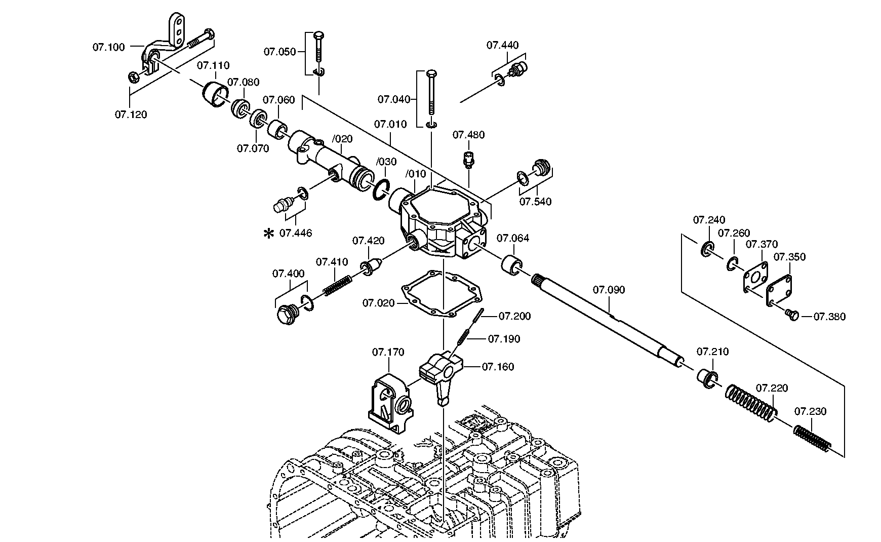 drawing for DAF 1655421 - GEAR SHIFT HOUSING (figure 3)