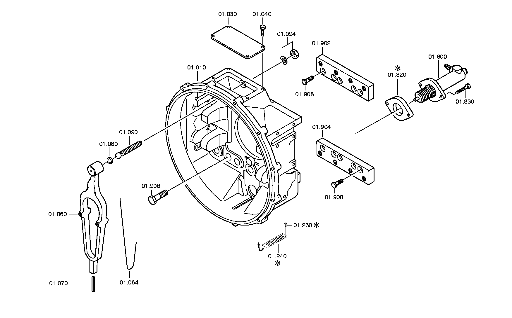 drawing for IVECO 42536798 - COVER (figure 1)