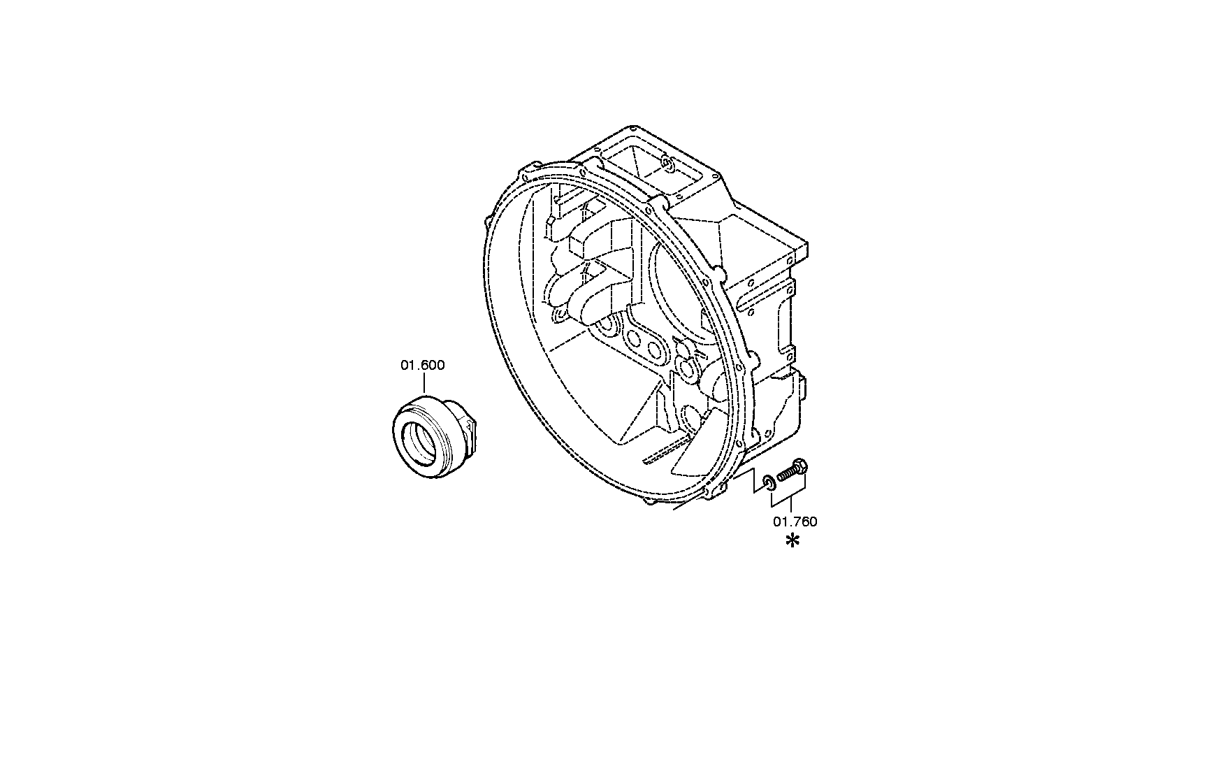 drawing for CARROCERIAS AYATS 0501006795 - CLUTCH CYLINDER (figure 1)