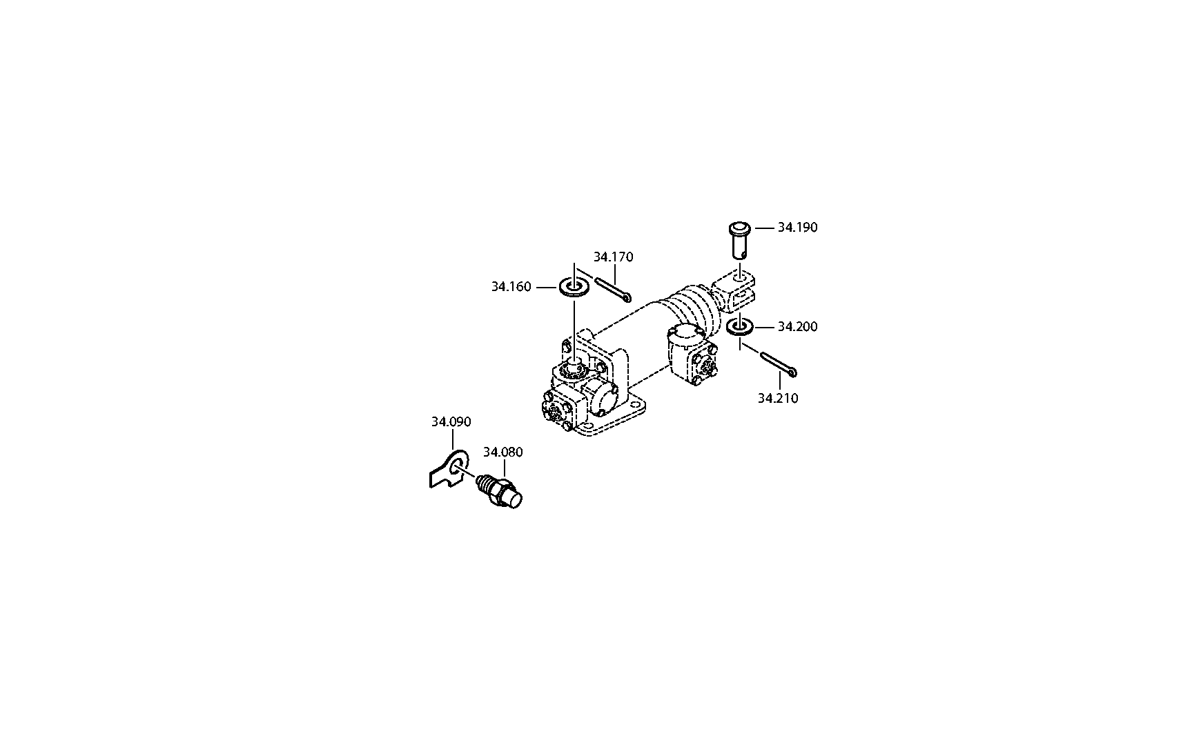 drawing for DAIMLER AG A0002604663 - 2 POS.CYLINDER (figure 2)