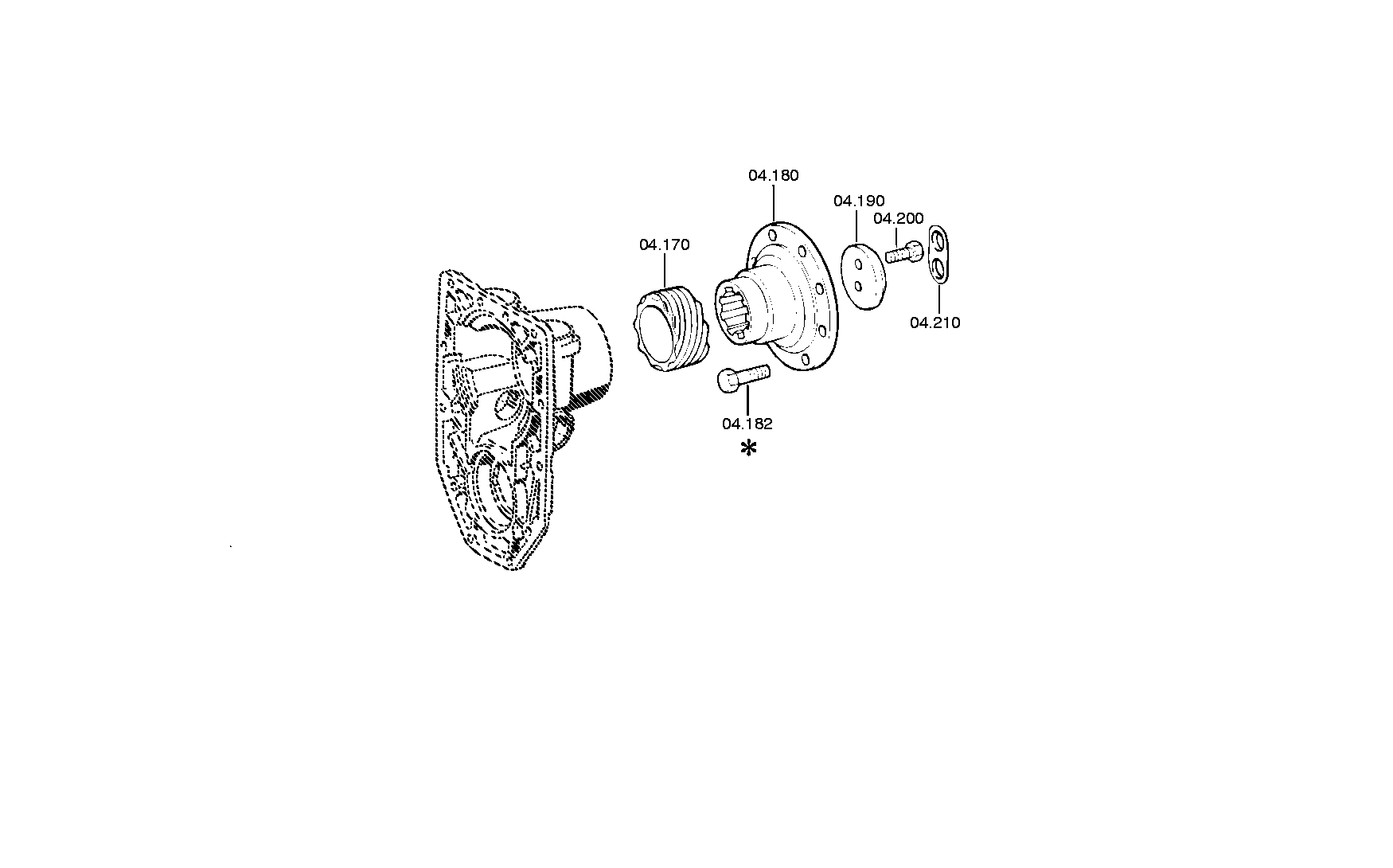 drawing for IVECO 01274311 - OUTPUT FLANGE (figure 1)