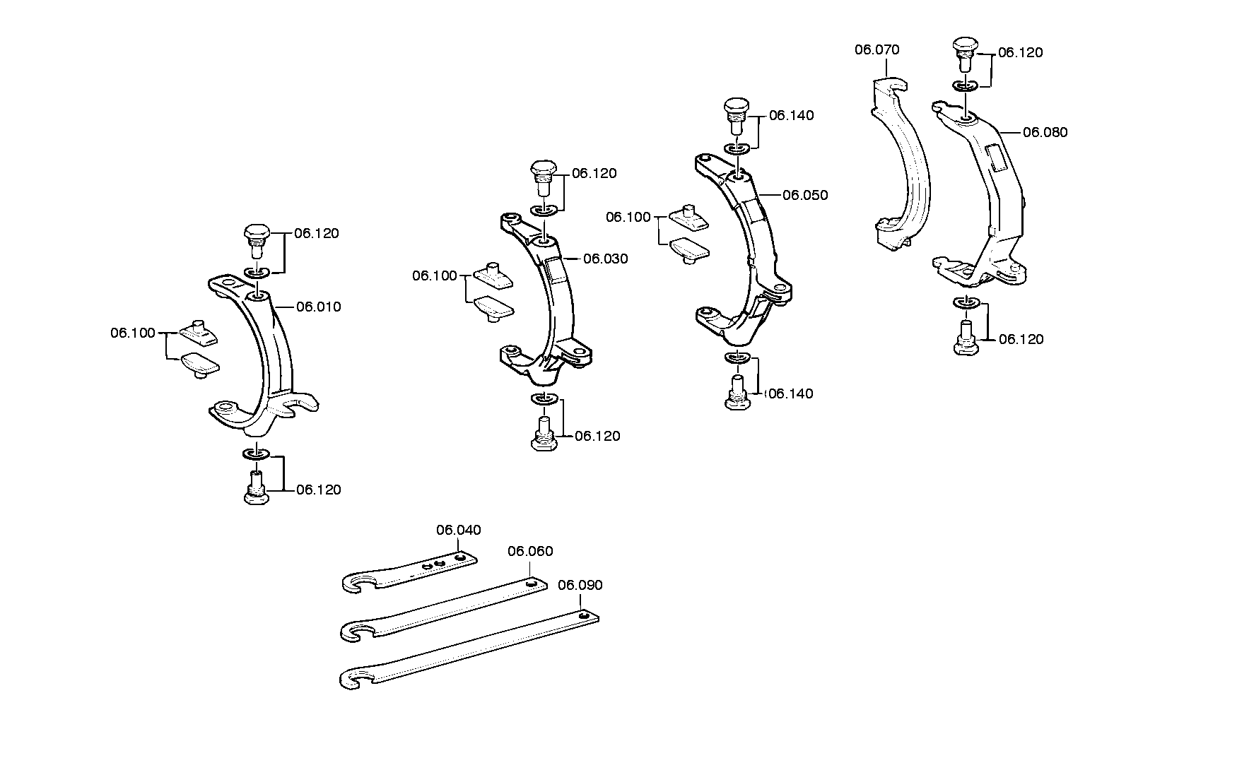 drawing for IVECO 192519 - SHIFT CLAMP (figure 1)