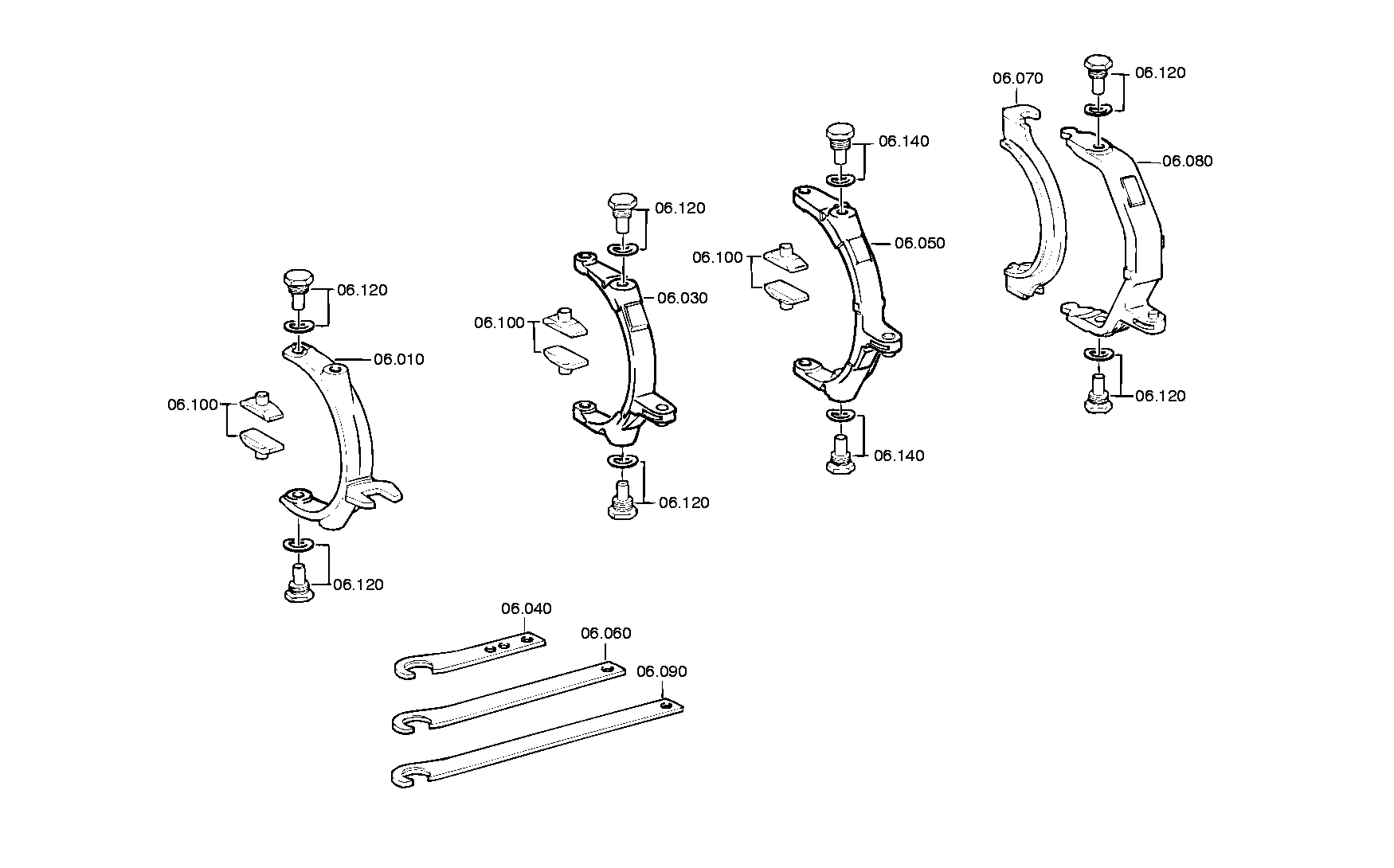 drawing for DAIMLER AG A0002602530 - SHIFT CLAMP (figure 2)