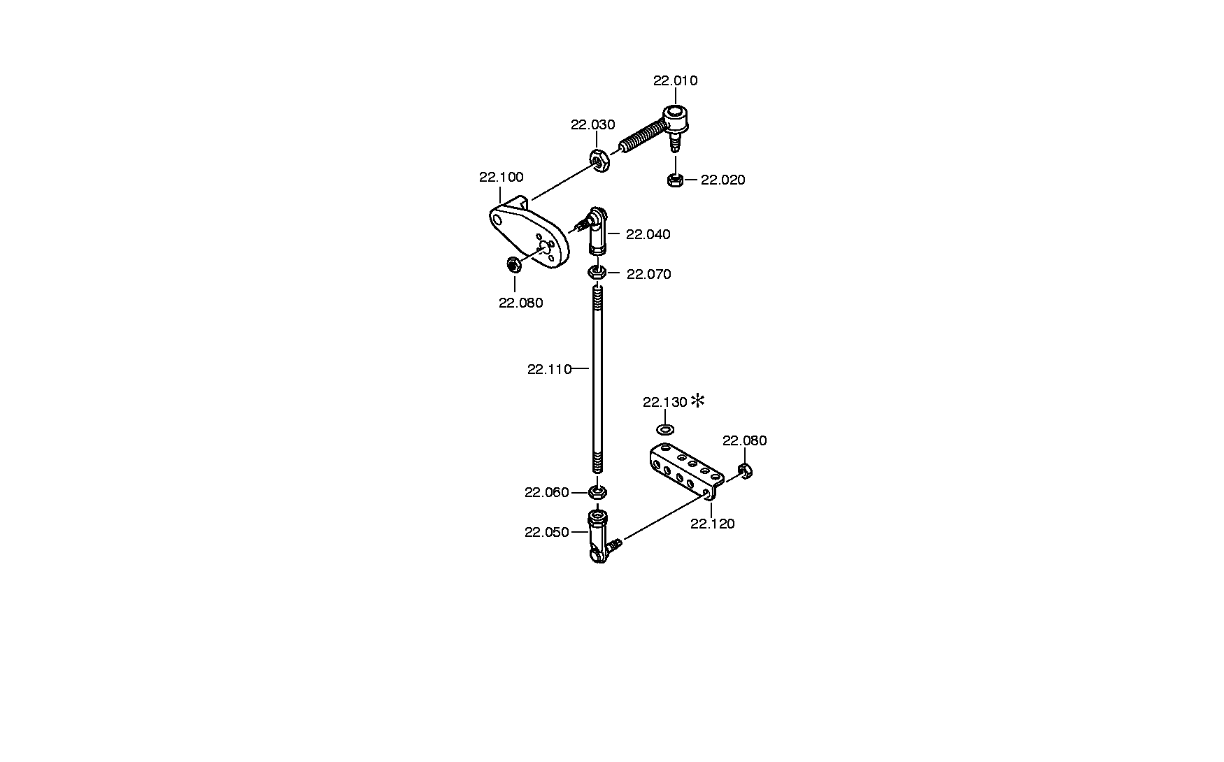 drawing for DAIMLER AG A0002601375 - CONNECTING PART (figure 1)