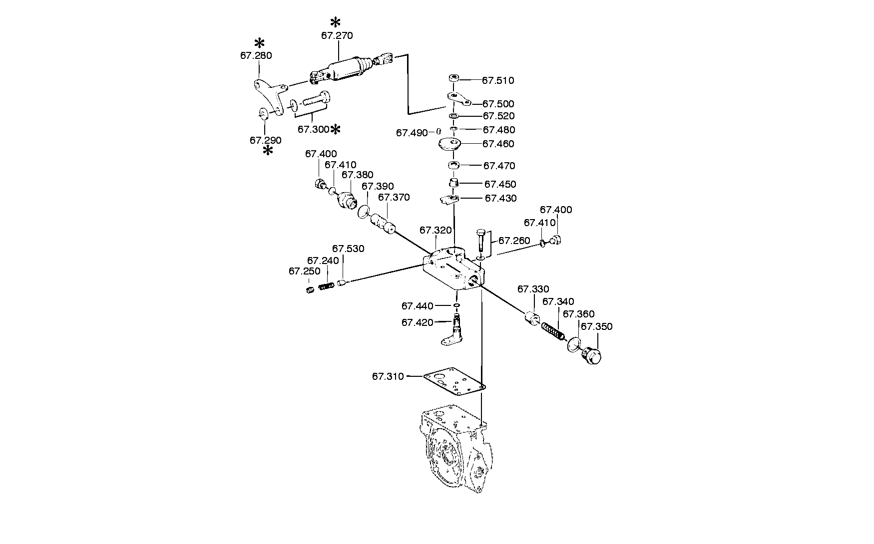 drawing for IVECO 02981234 - SHIFT CYLINDER (figure 1)