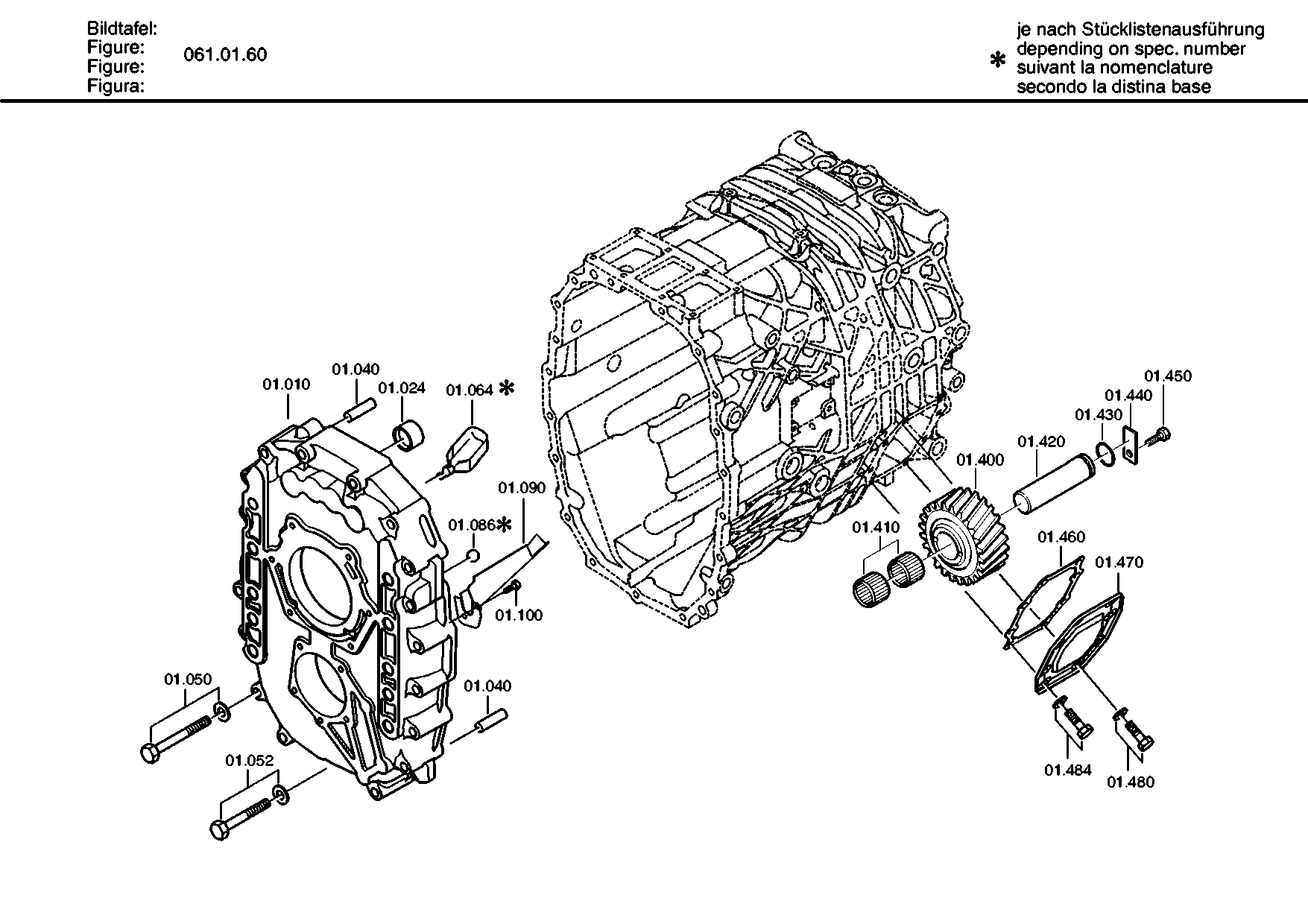 drawing for SCANIA 1543903 - HOUSING (figure 1)