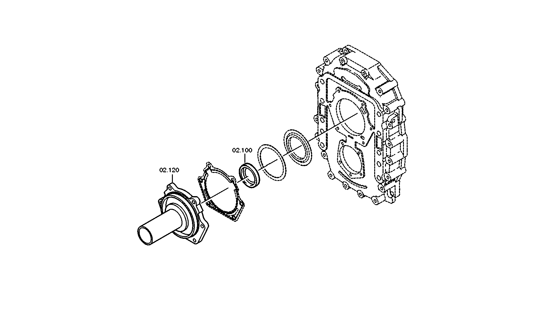 drawing for BOMBARDIER TRANSPORTATION 42562103 - SHAFT SEAL (figure 2)
