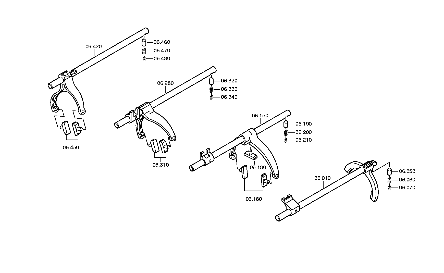 drawing for KAROSA A.S. 42533735 - GEAR SHIFT RAIL (figure 1)
