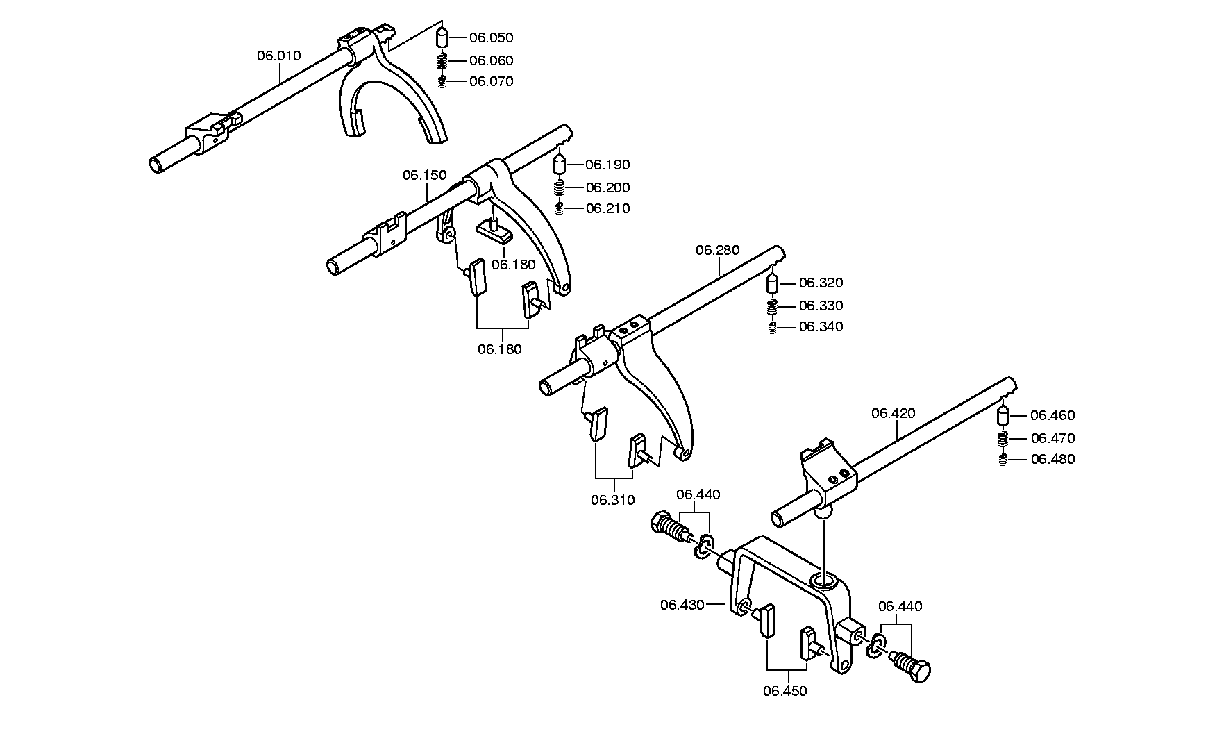 drawing for SCANIA 1544099 - GEAR SHIFT RAIL (figure 2)