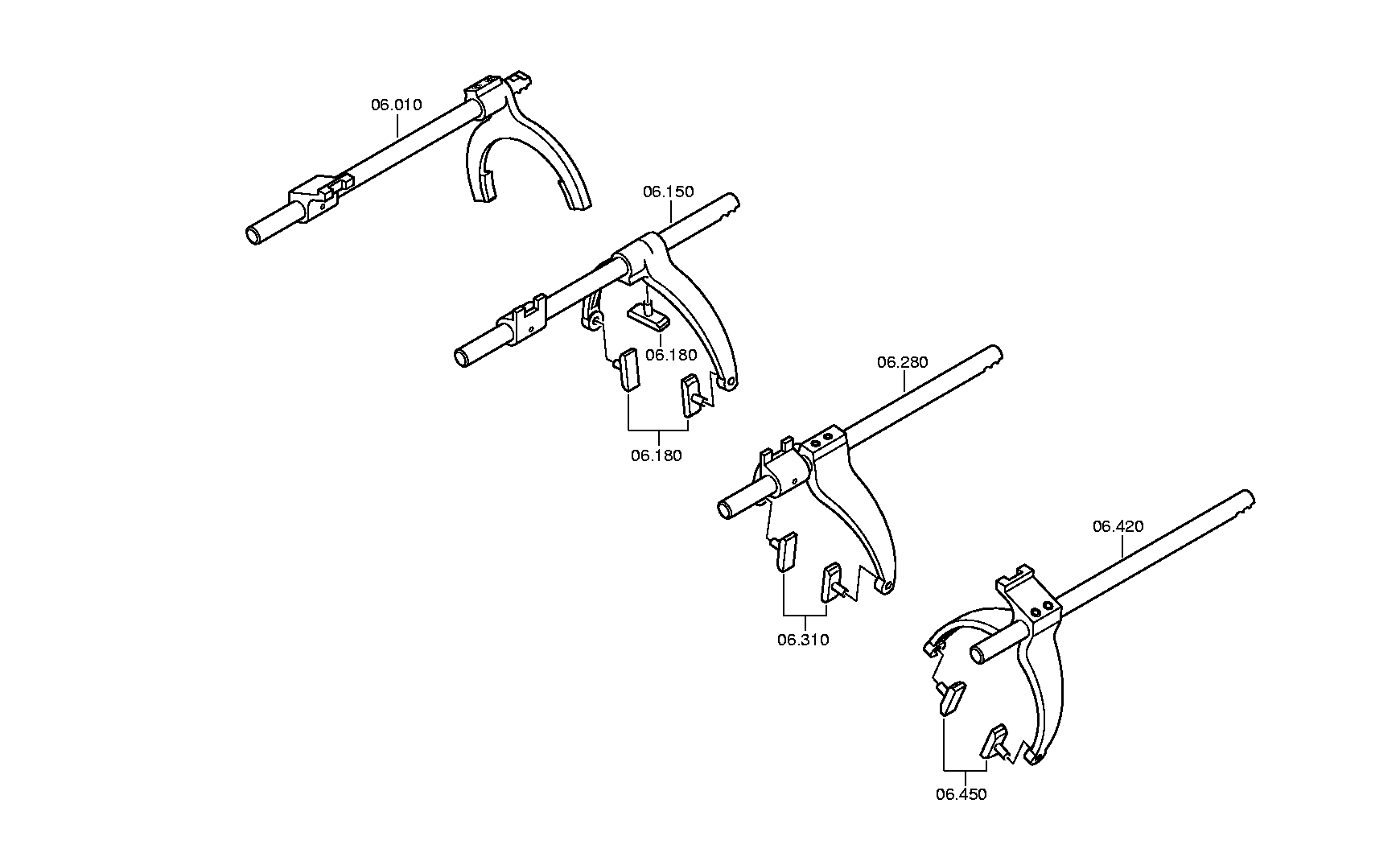 drawing for SCANIA 1544099 - GEAR SHIFT RAIL (figure 3)