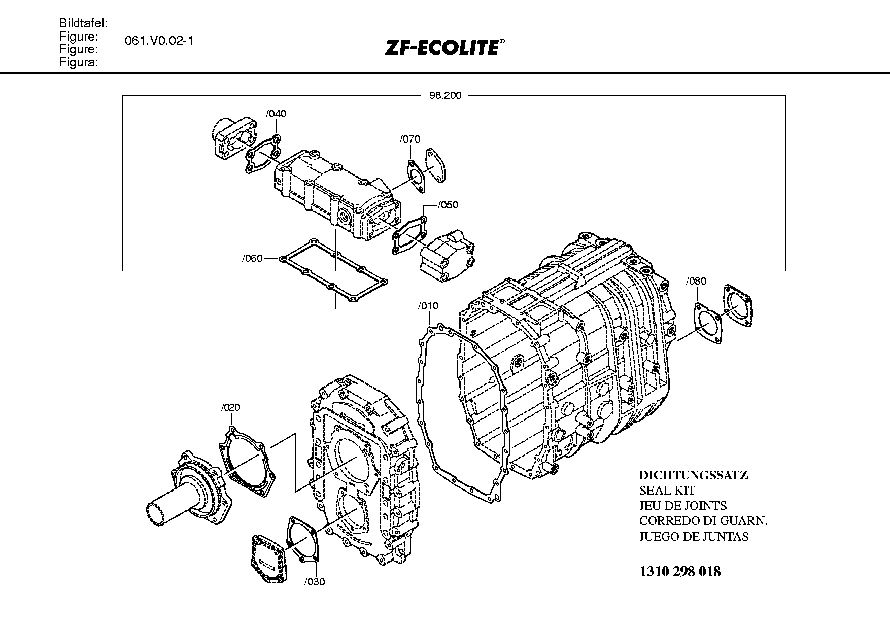 drawing for DAF 1833792 - SEAL KIT (figure 1)