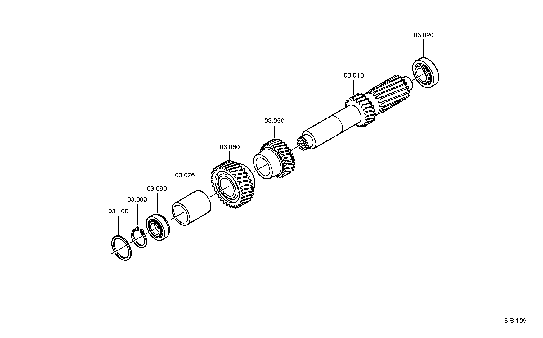 drawing for DAF BUS 1527393 - TAPERED ROLLER BEARING (figure 3)