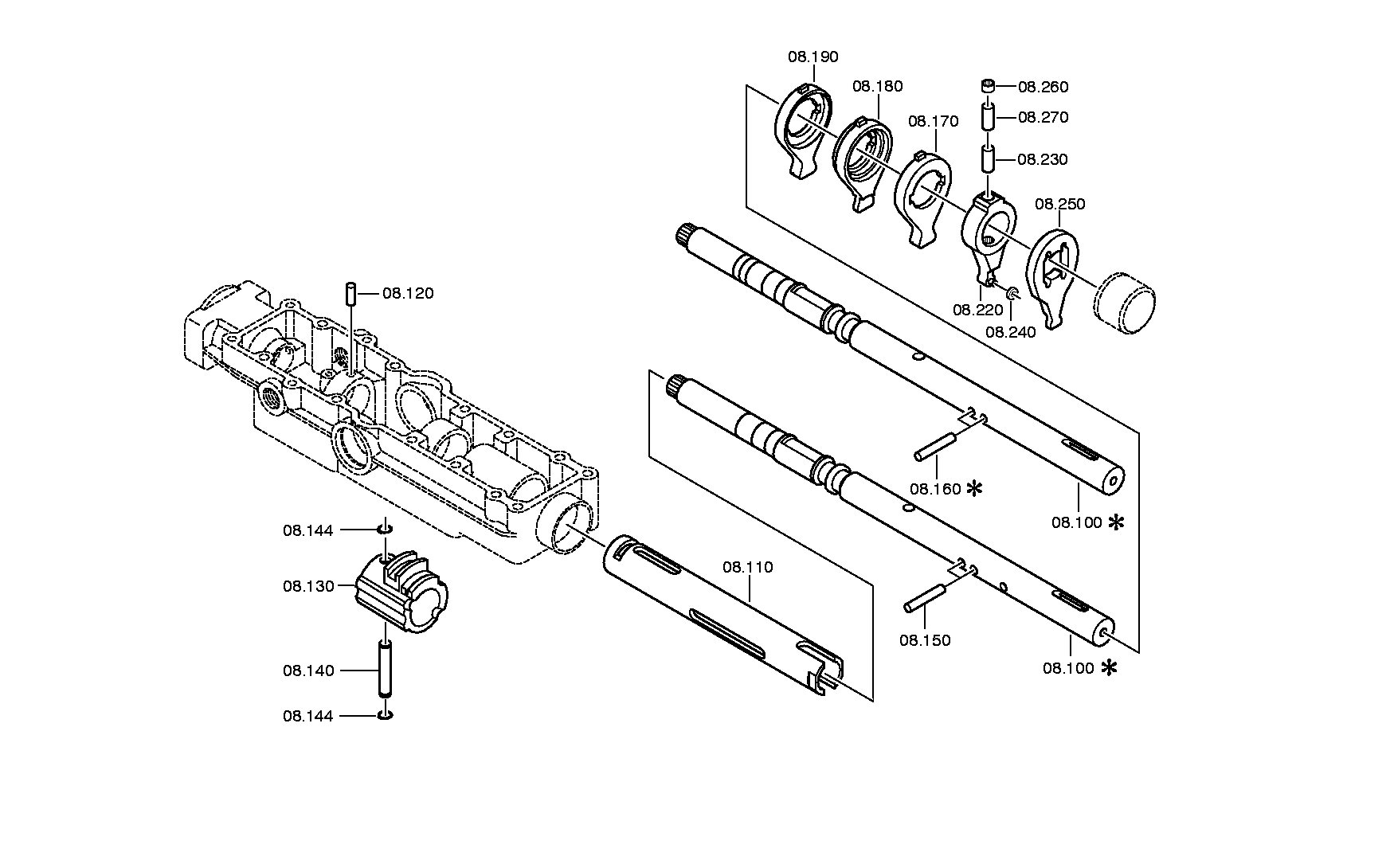 drawing for KAROSA A.S. 42535208 - VALVE LEVER (figure 4)