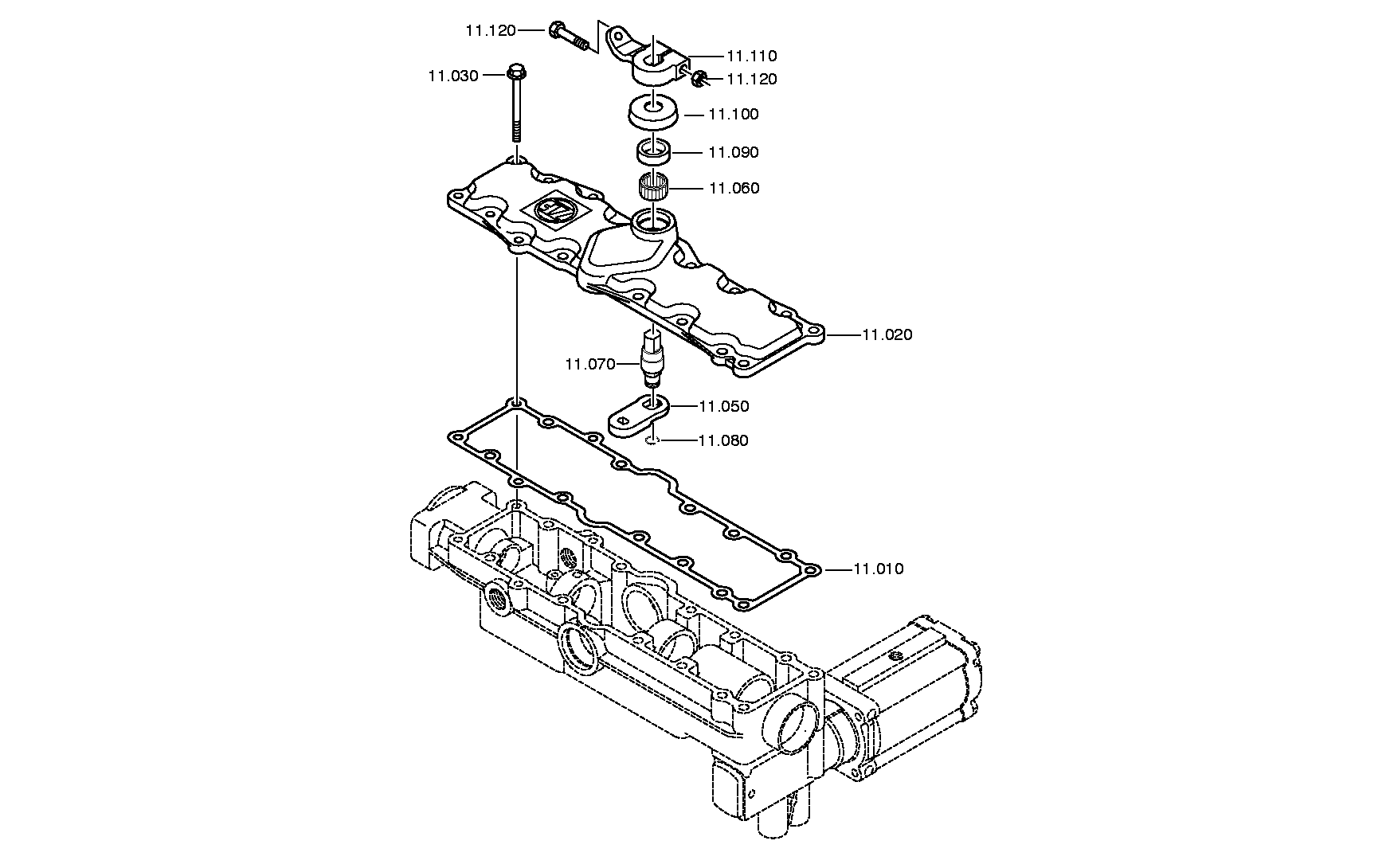 drawing for IVECO 5001853328 - SELECTOR LEVER (figure 1)