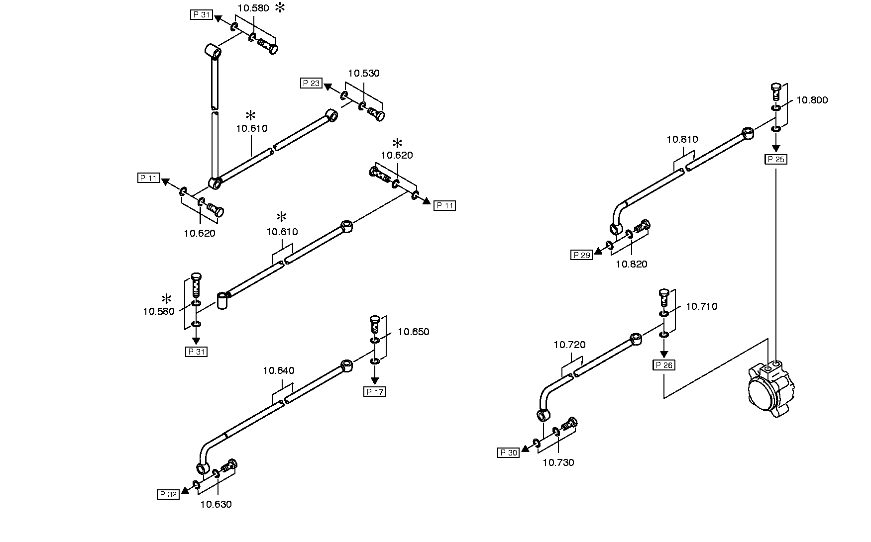 drawing for DAIMLER BUSES 89199293084 - TUBE (figure 4)