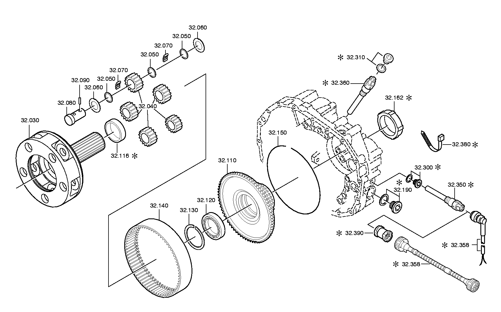 drawing for IVECO 5001843653 - PLANET CARRIER (figure 1)