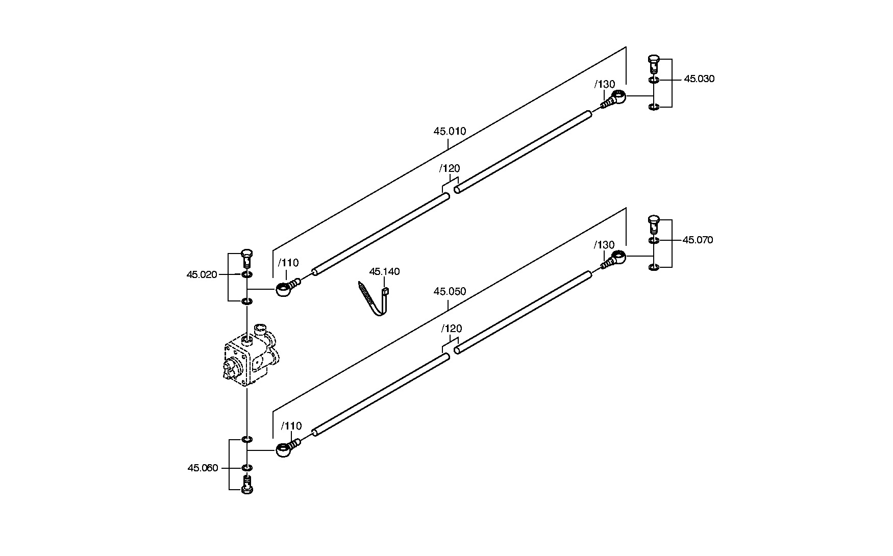 drawing for LIEBHERR GMBH 10476781 - HOLLOW/UNION SCREW (figure 2)