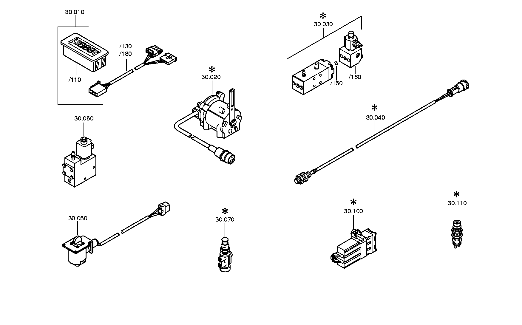 drawing for DAF 1195957 - CLUTCH VALVE (figure 2)