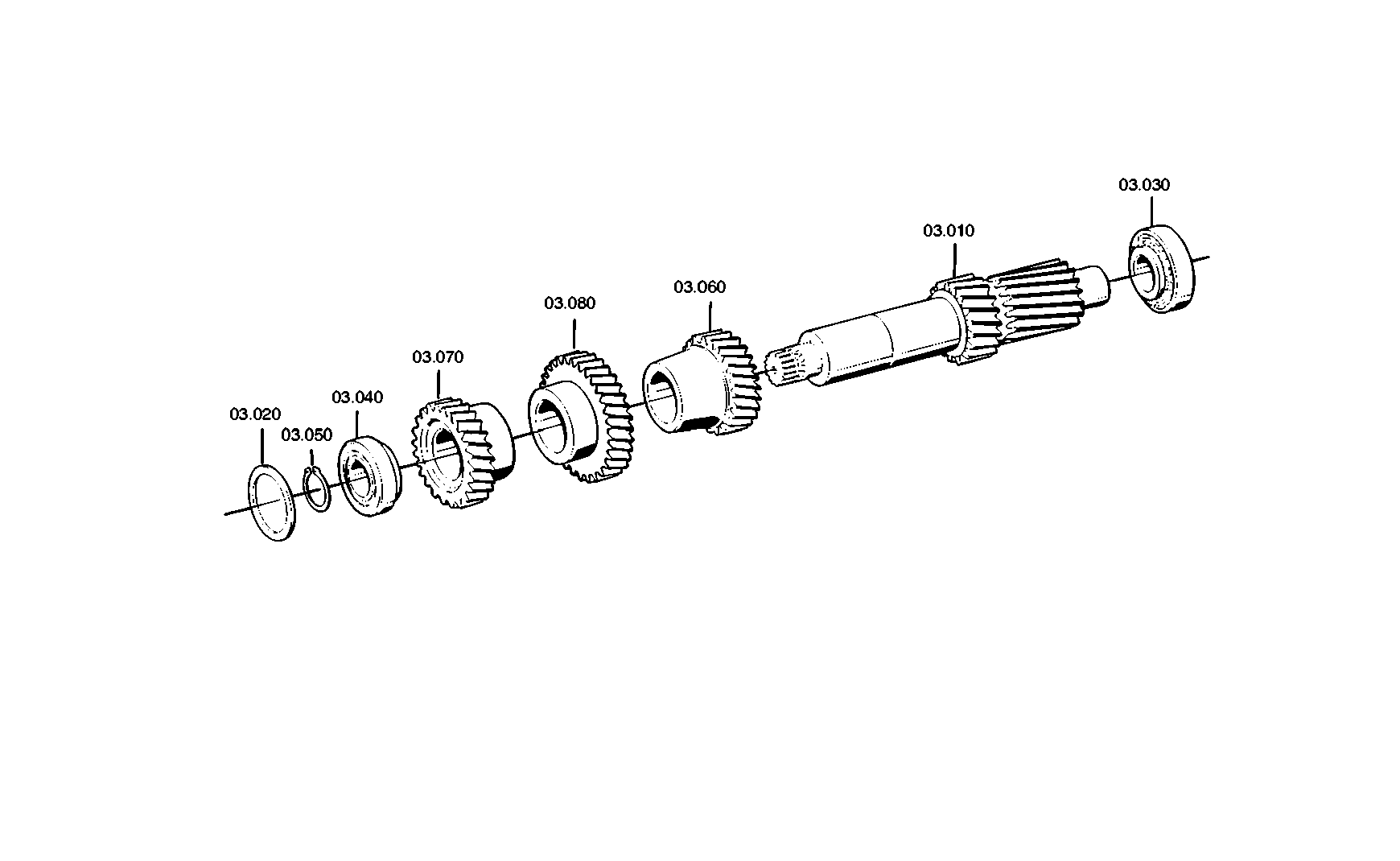 drawing for DAF 689905 - TAPERED ROLLER BEARING (figure 1)