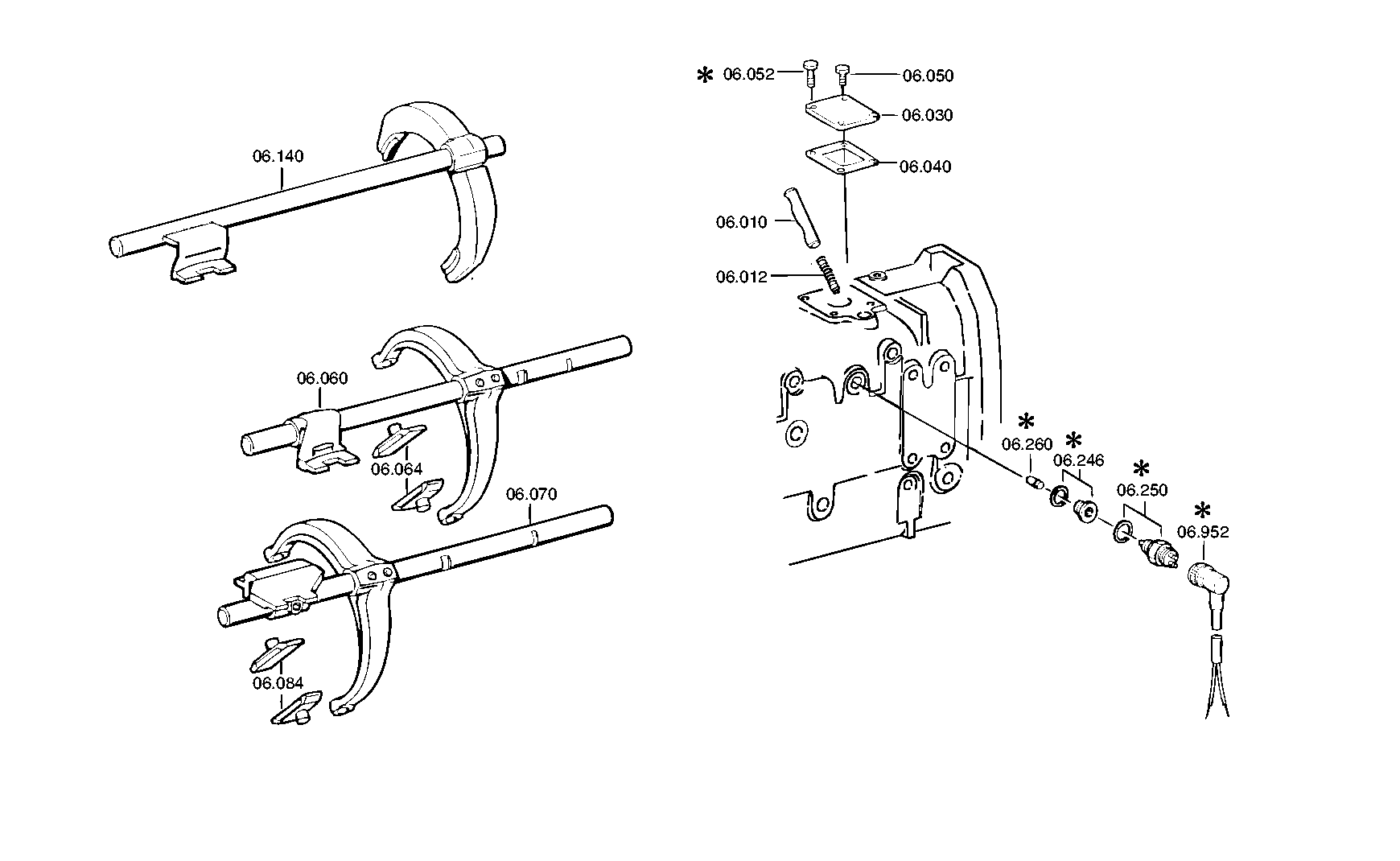 drawing for Astra Veicoli Industriali 00111928 - GEAR SHIFT RAIL (figure 1)