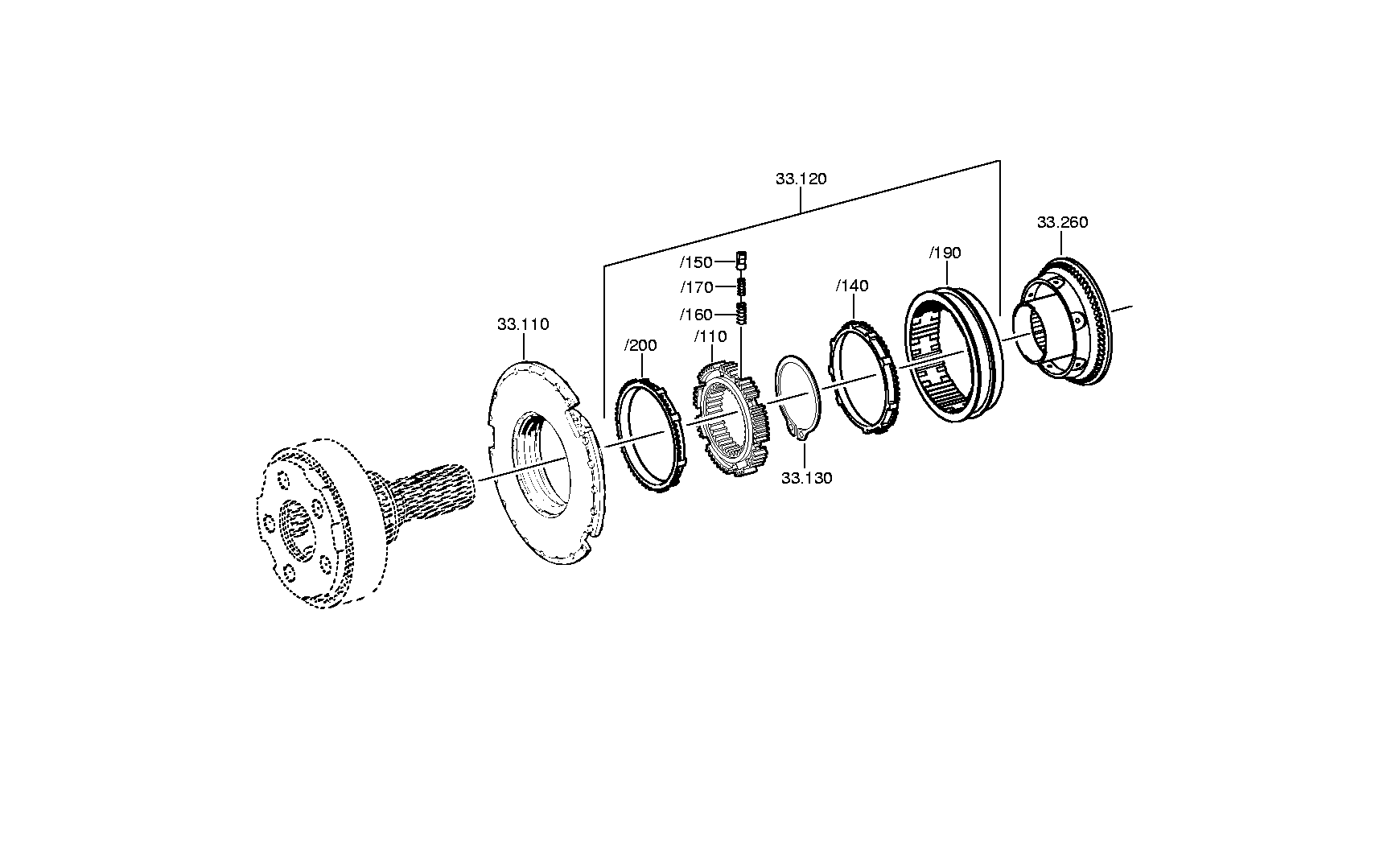 drawing for DAF 1228000 - CLUTCH BODY (figure 1)