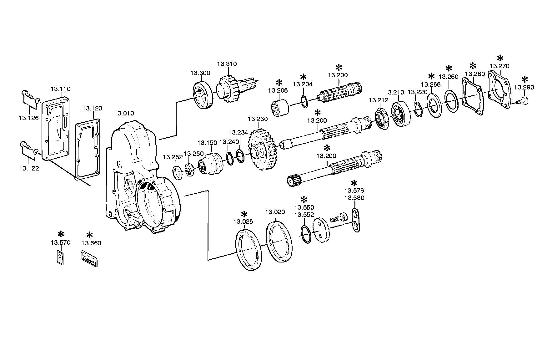 drawing for DAF 835407 - INPUT SHAFT (figure 1)