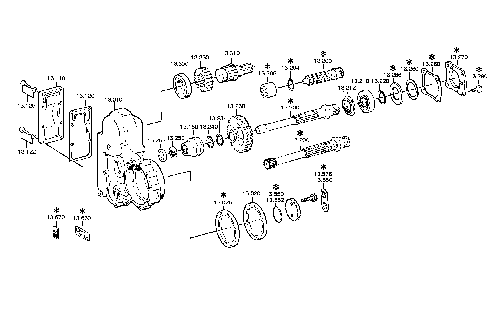 drawing for DAF 835407 - INPUT SHAFT (figure 2)